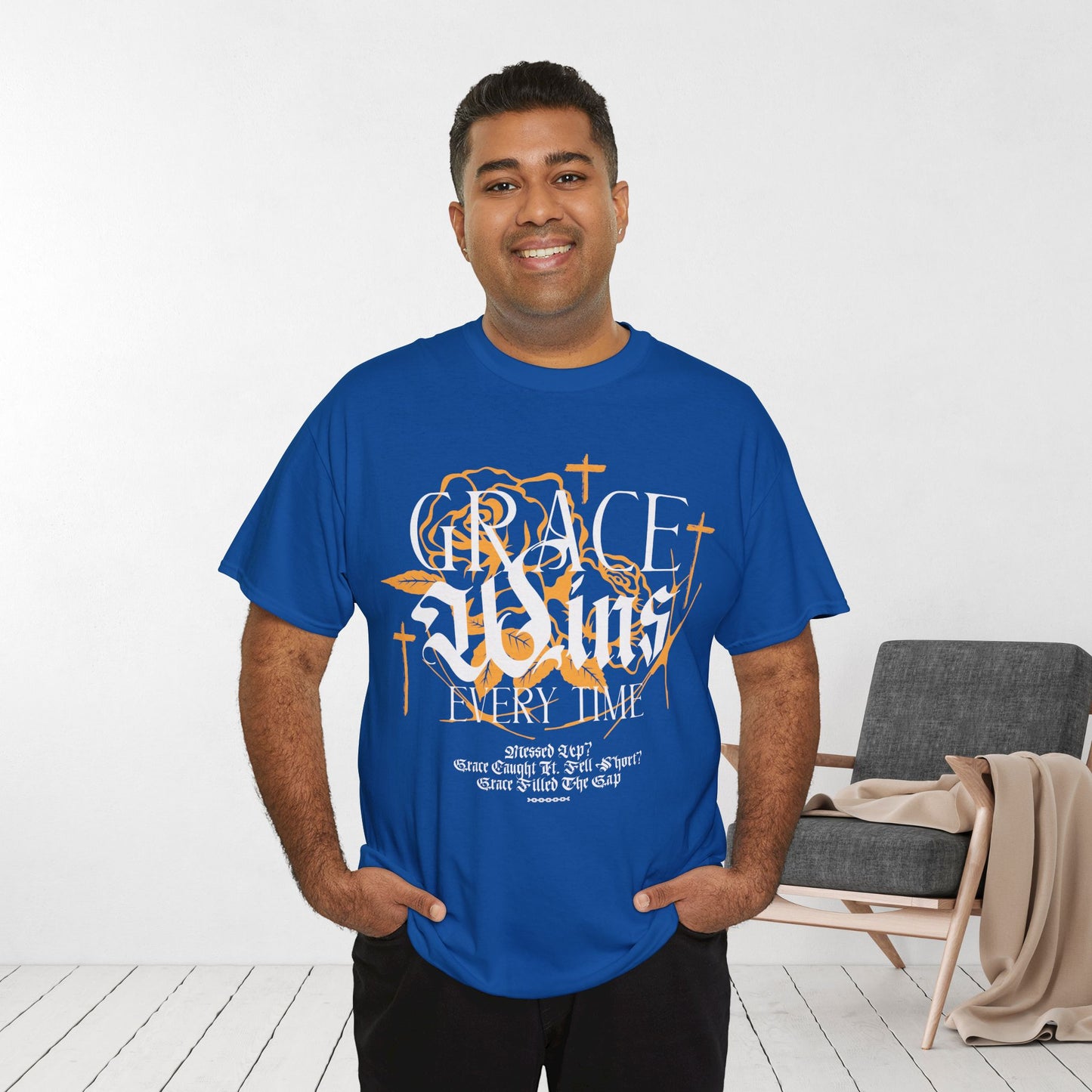 Grace Wins Every Time Heavy Cotton Tee