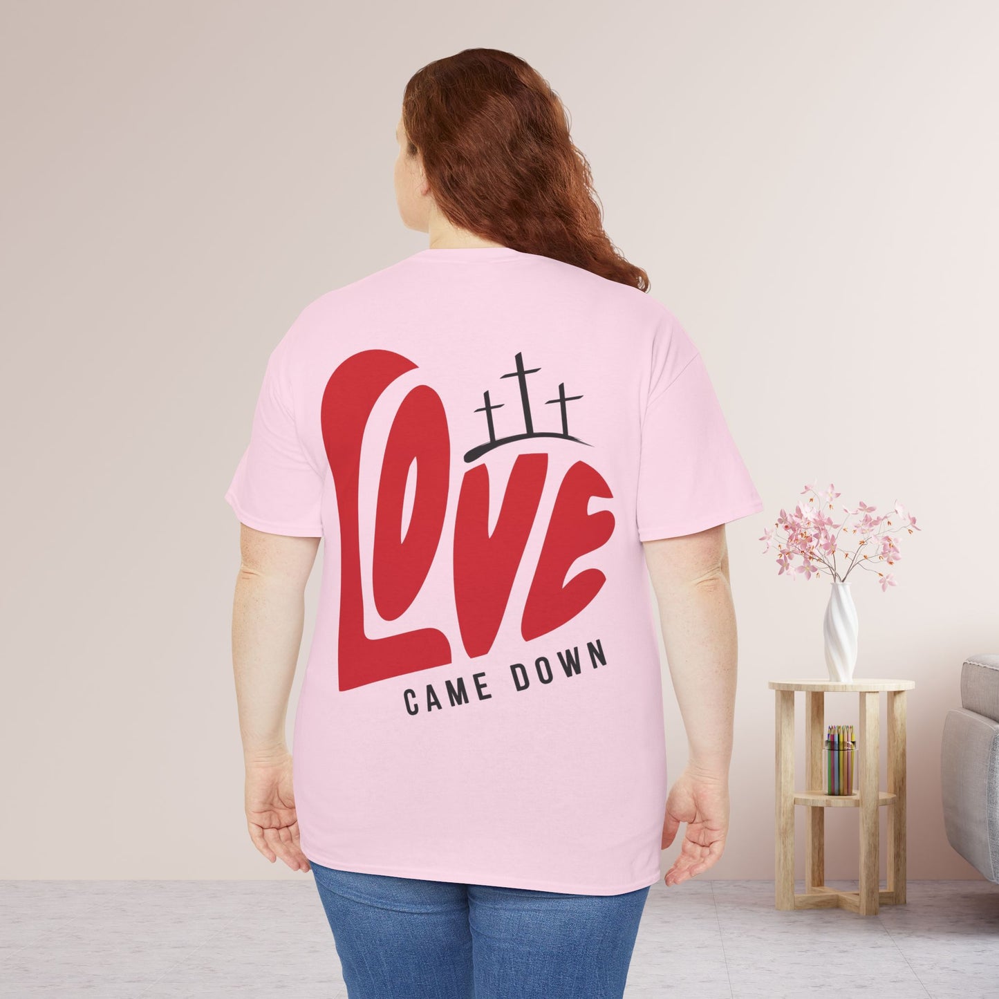 Love Came Down Heavy Cotton Tee - Luke 2:11