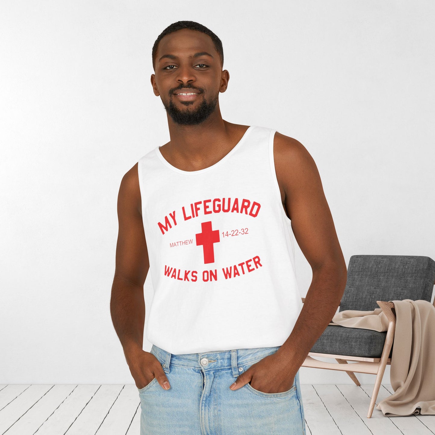 My Lifeguard Walks on Water Comfort Colors Garment-Dyed Tank Top