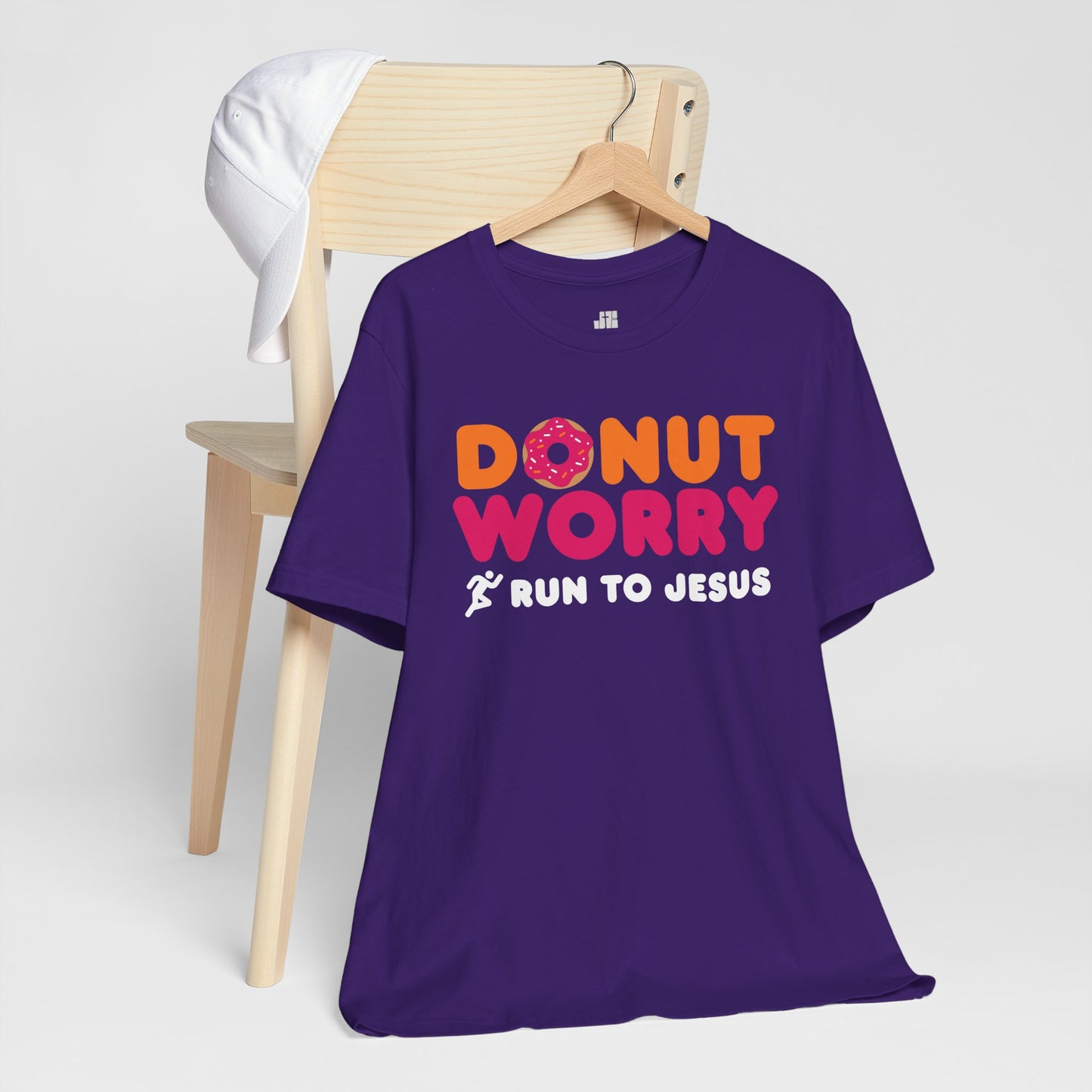 Donut Worry Run to Jesus Soft Cotton Tee