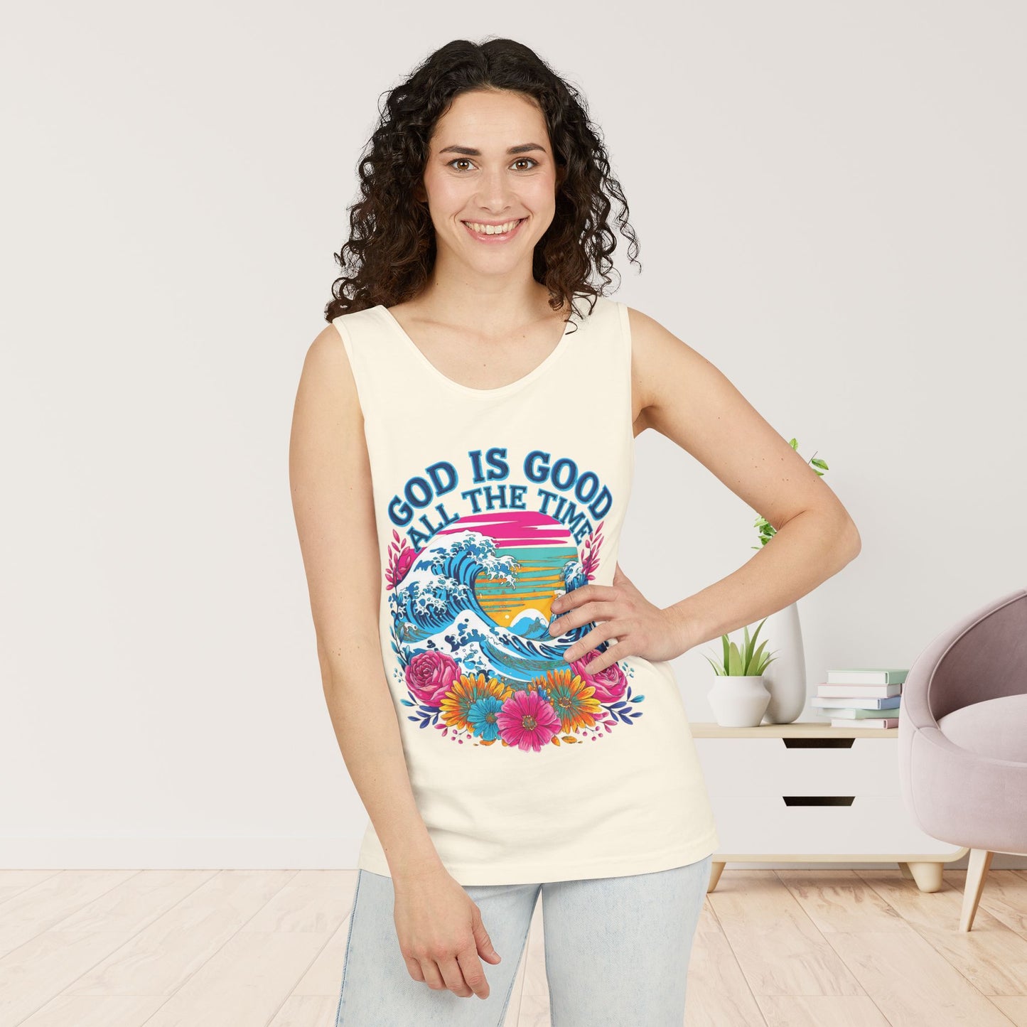 God is Good All The Time Comfort Colors Garment-Dyed Tank Top