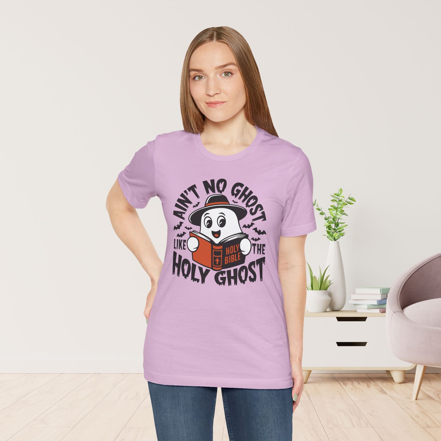 Ain't No Ghost Like The Holy Ghost Soft Cotton Tee - Christian Shirt