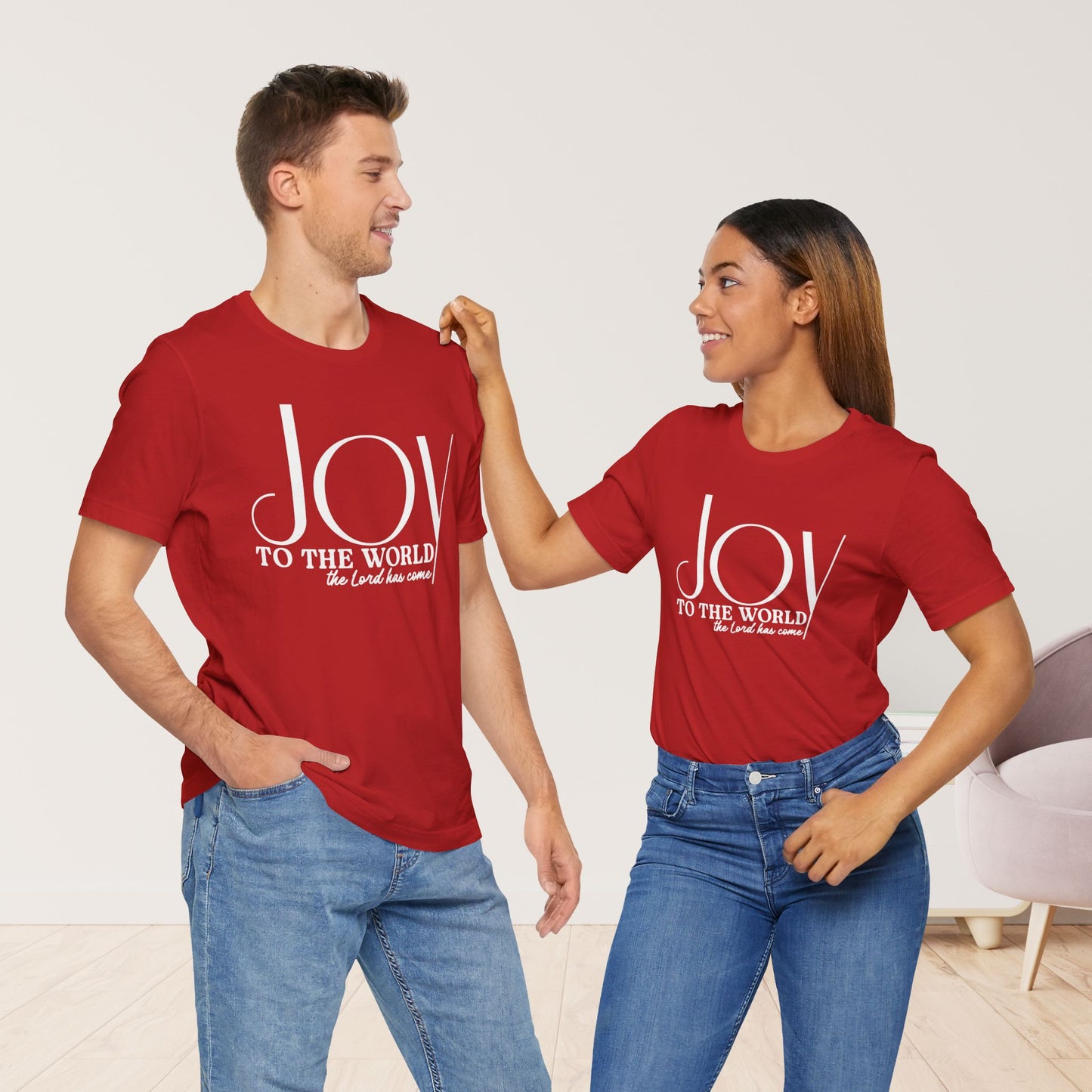 Joy to The World Soft Cotton Tee - Christian Christmas Shirt