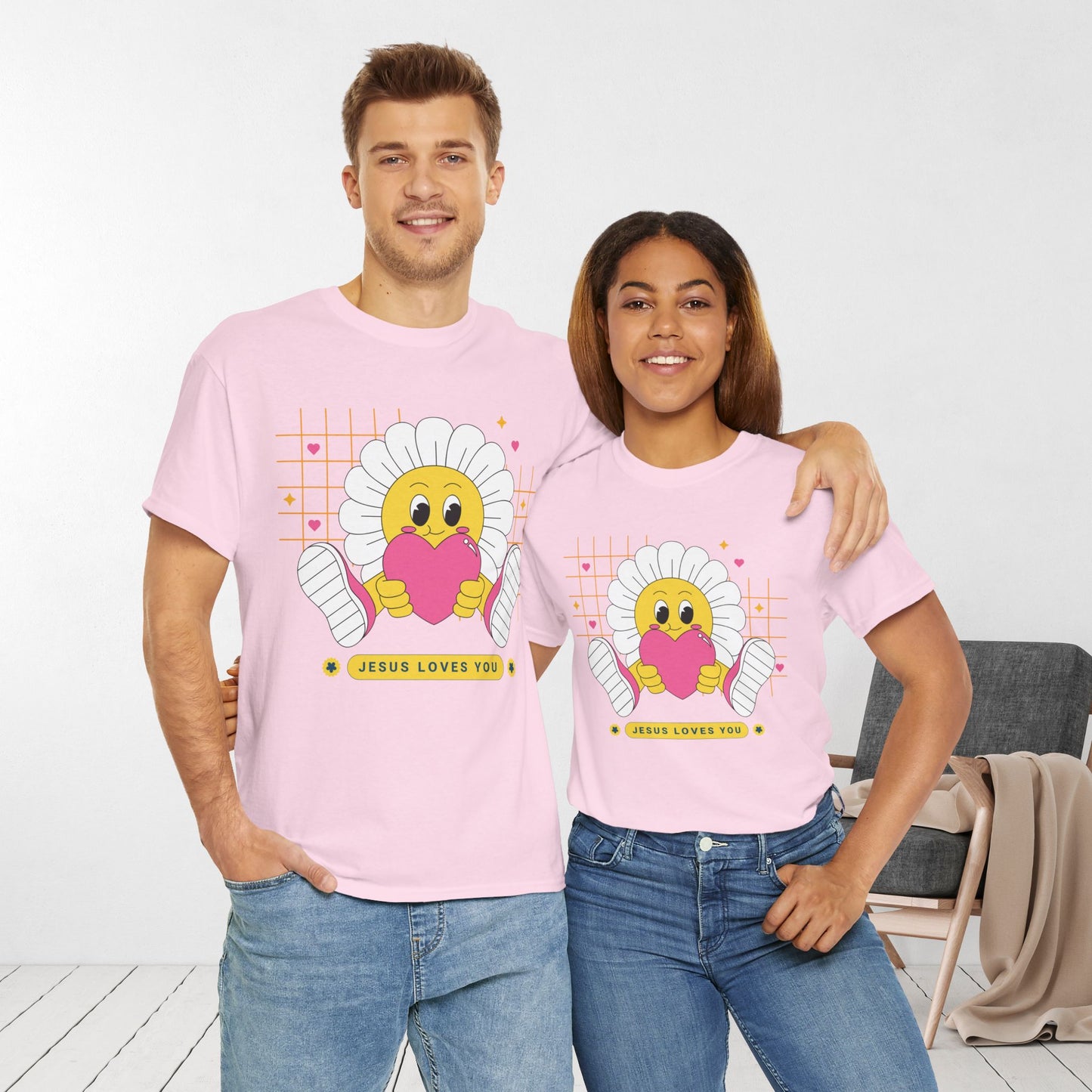 Jesus Loves You Heavy Cotton Tee