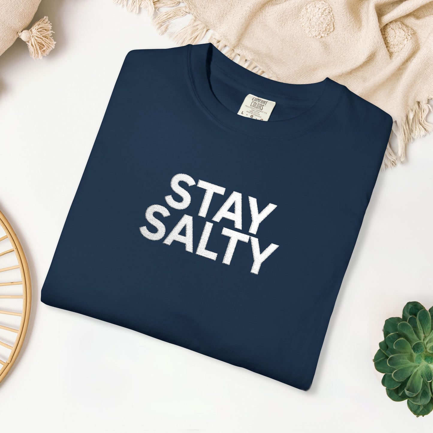 Embroidered Stay Salty Comfort Colors Shirt