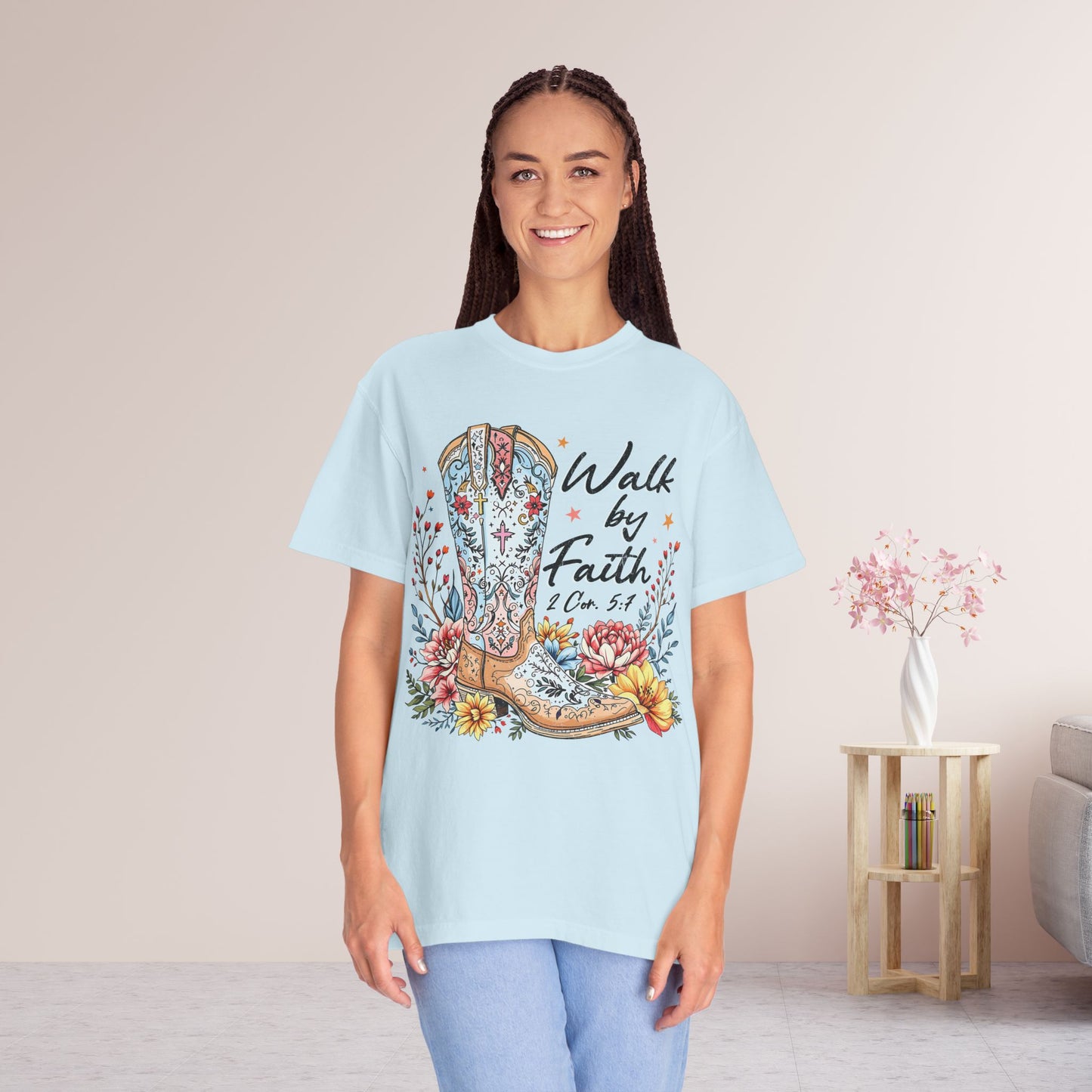 Walk By Faith Comfort Colors Shirt