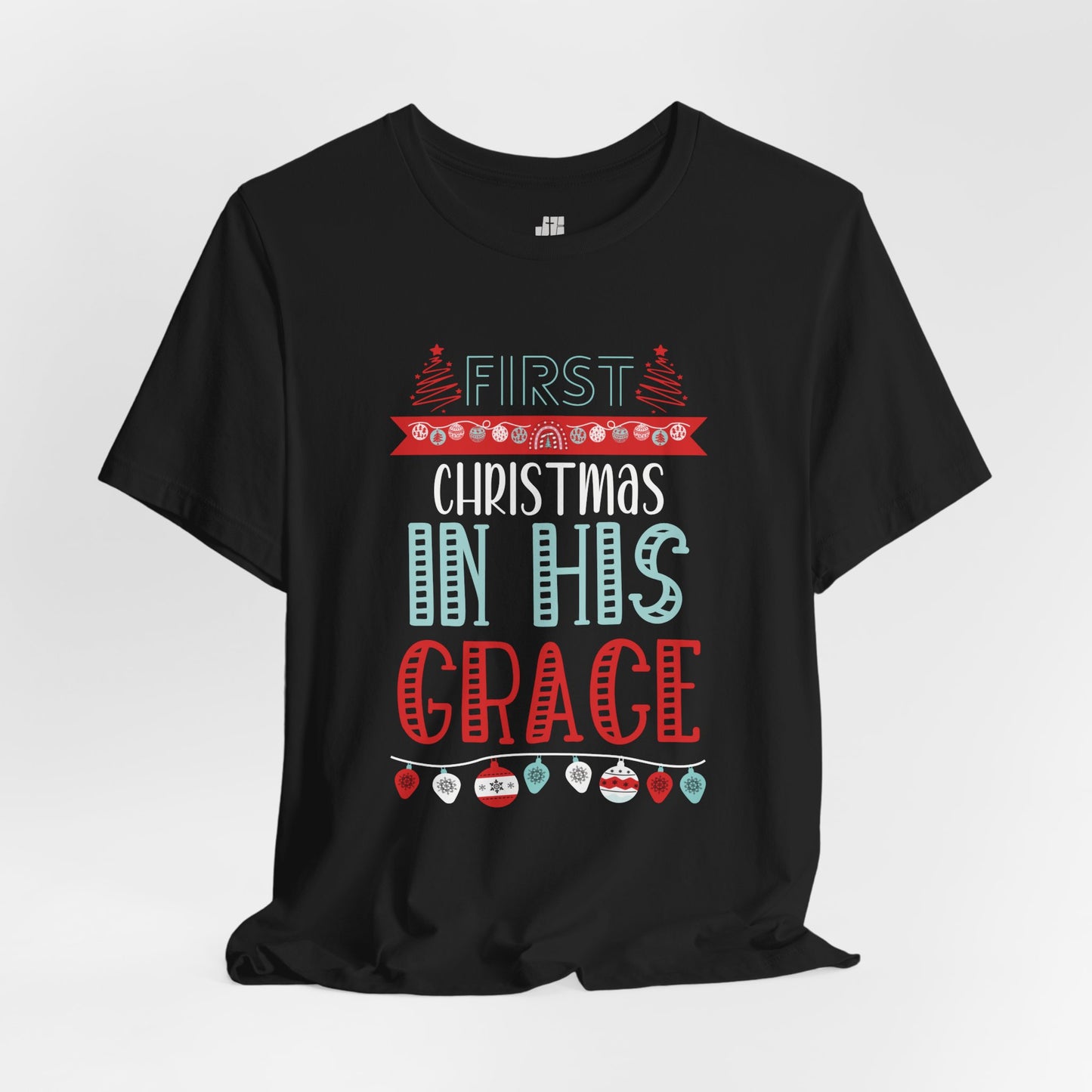 First Christmas in His Grace Soft Cotton Tee - First Christmas Shirt