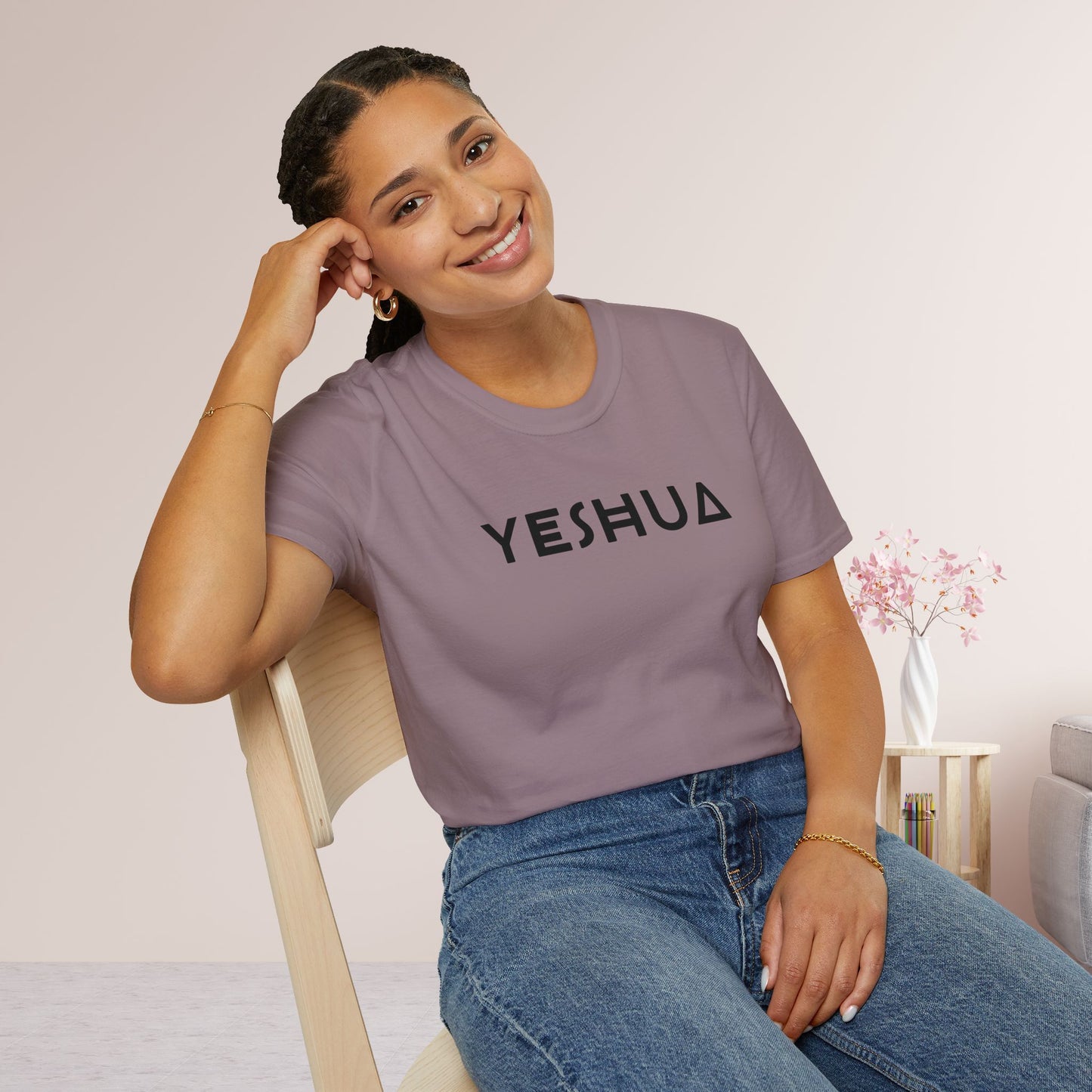 Unisex YESHUA Softstyle T-shirt - Minimalist Christian Shirt