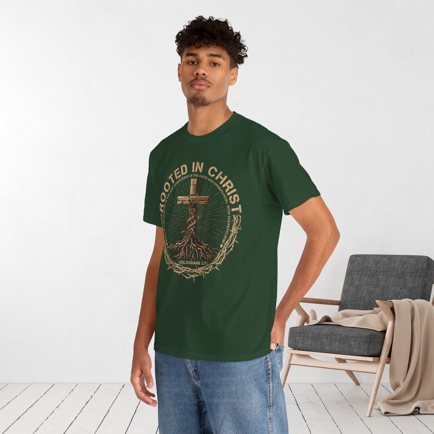 Rooted in Christ Heavy Cotton Tee