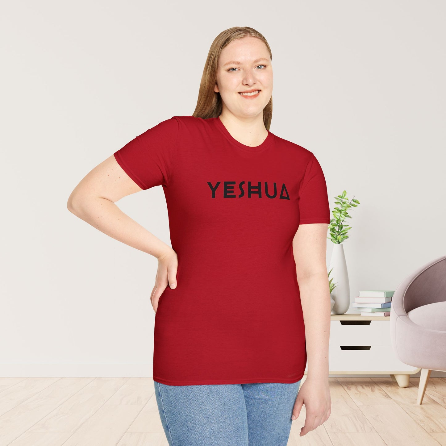 Unisex YESHUA Softstyle T-shirt - Minimalist Christian Shirt