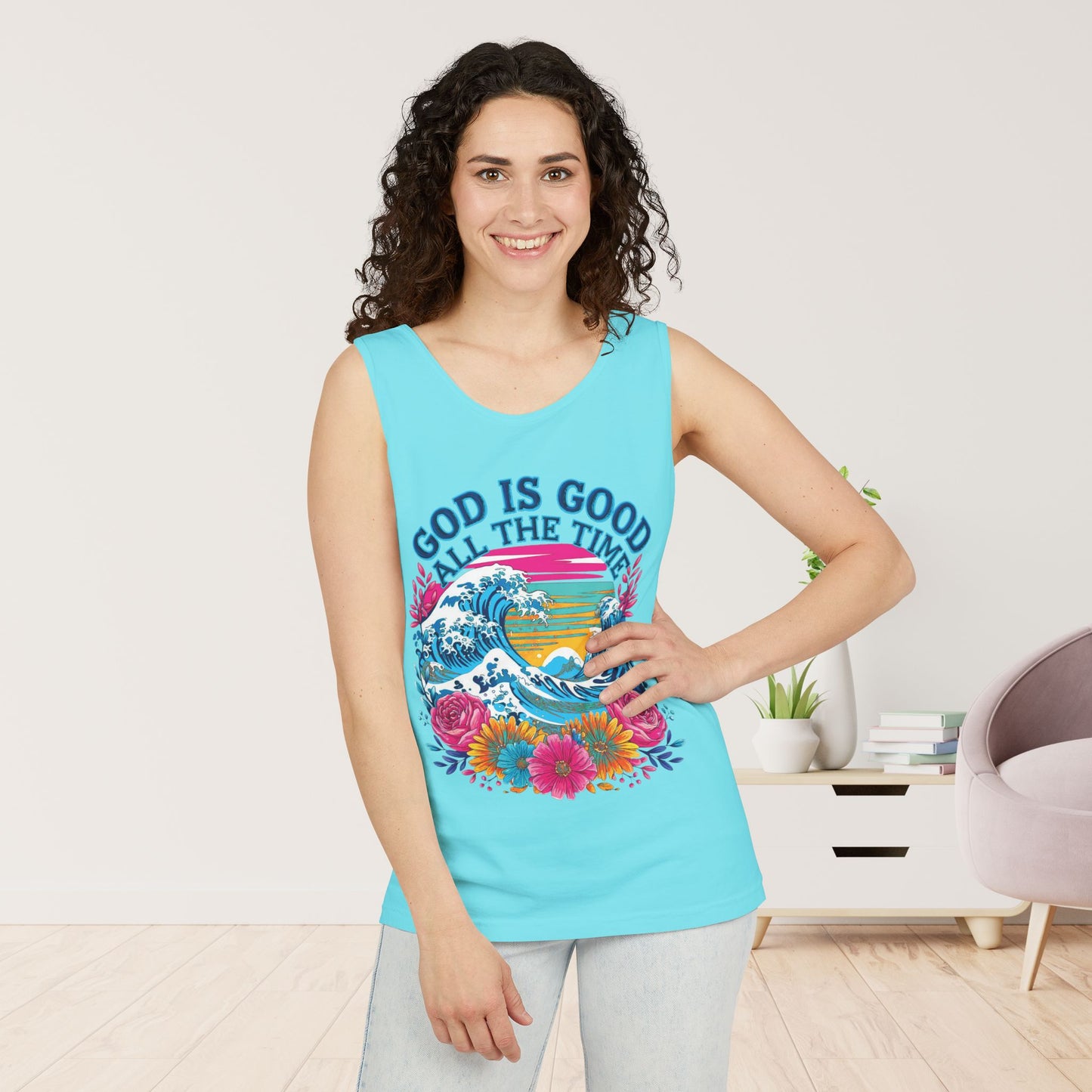 God is Good All The Time Comfort Colors Garment-Dyed Tank Top
