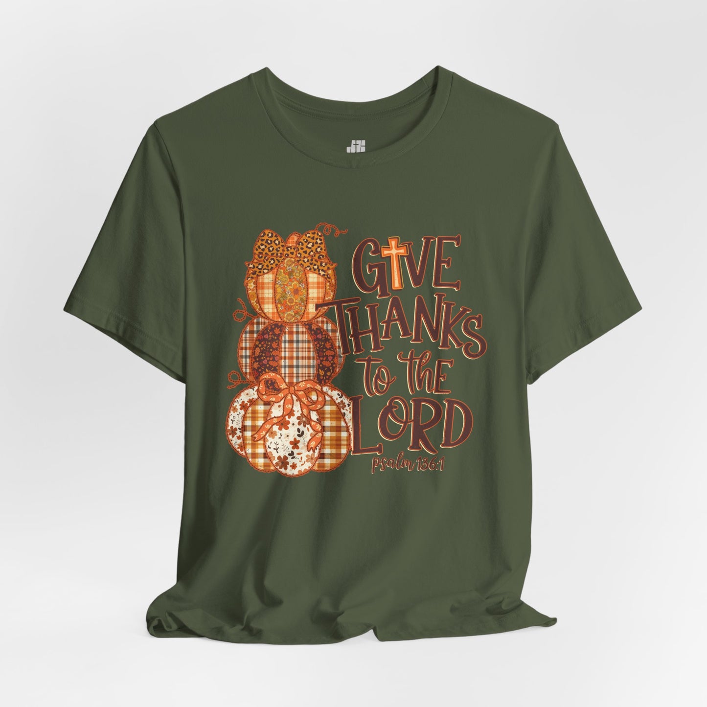 Give Thanks to The Lord Soft Cotton Tee - Fall Christian Tee