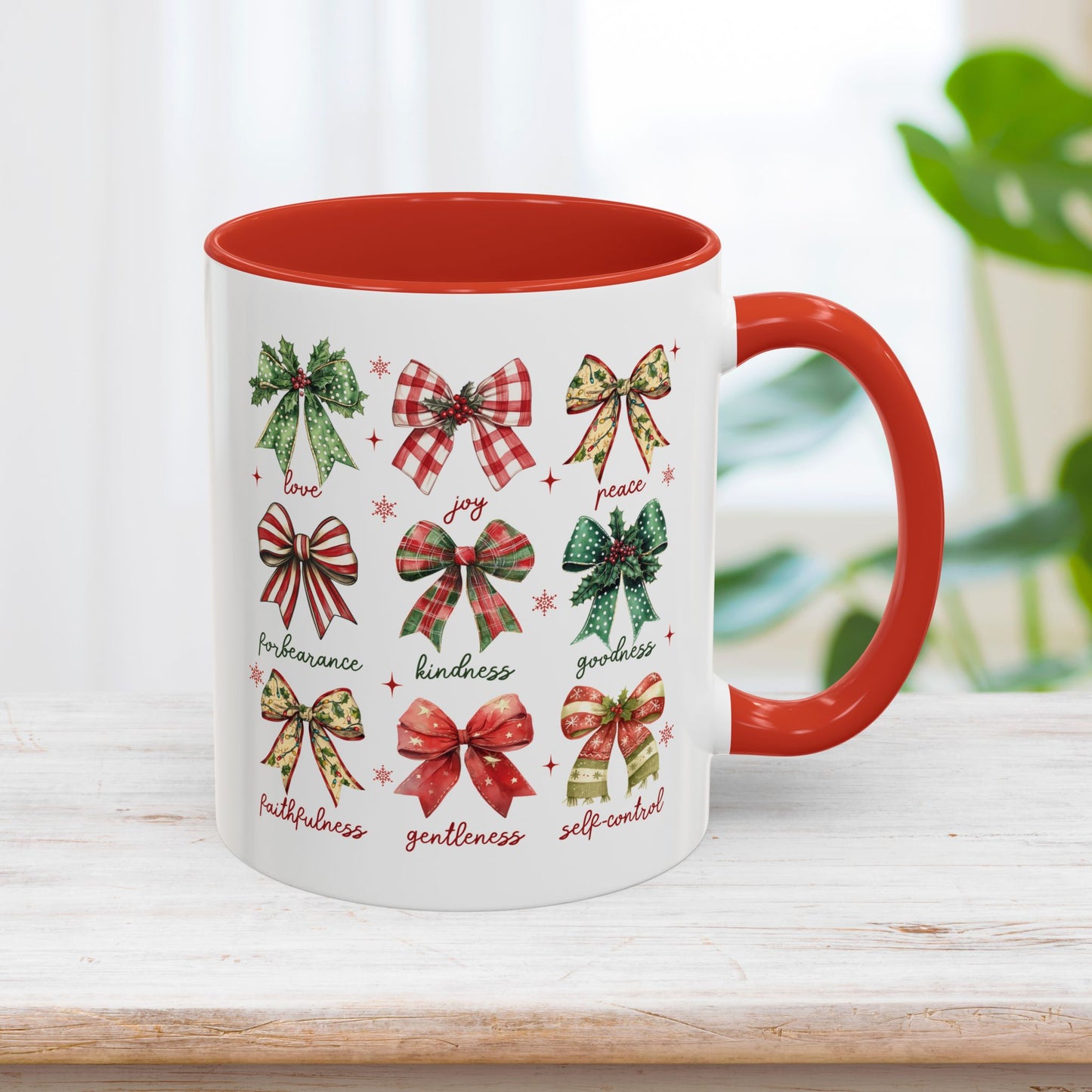 Christmas Fruit Of The Spirit Mug - Christian Coffee Mug