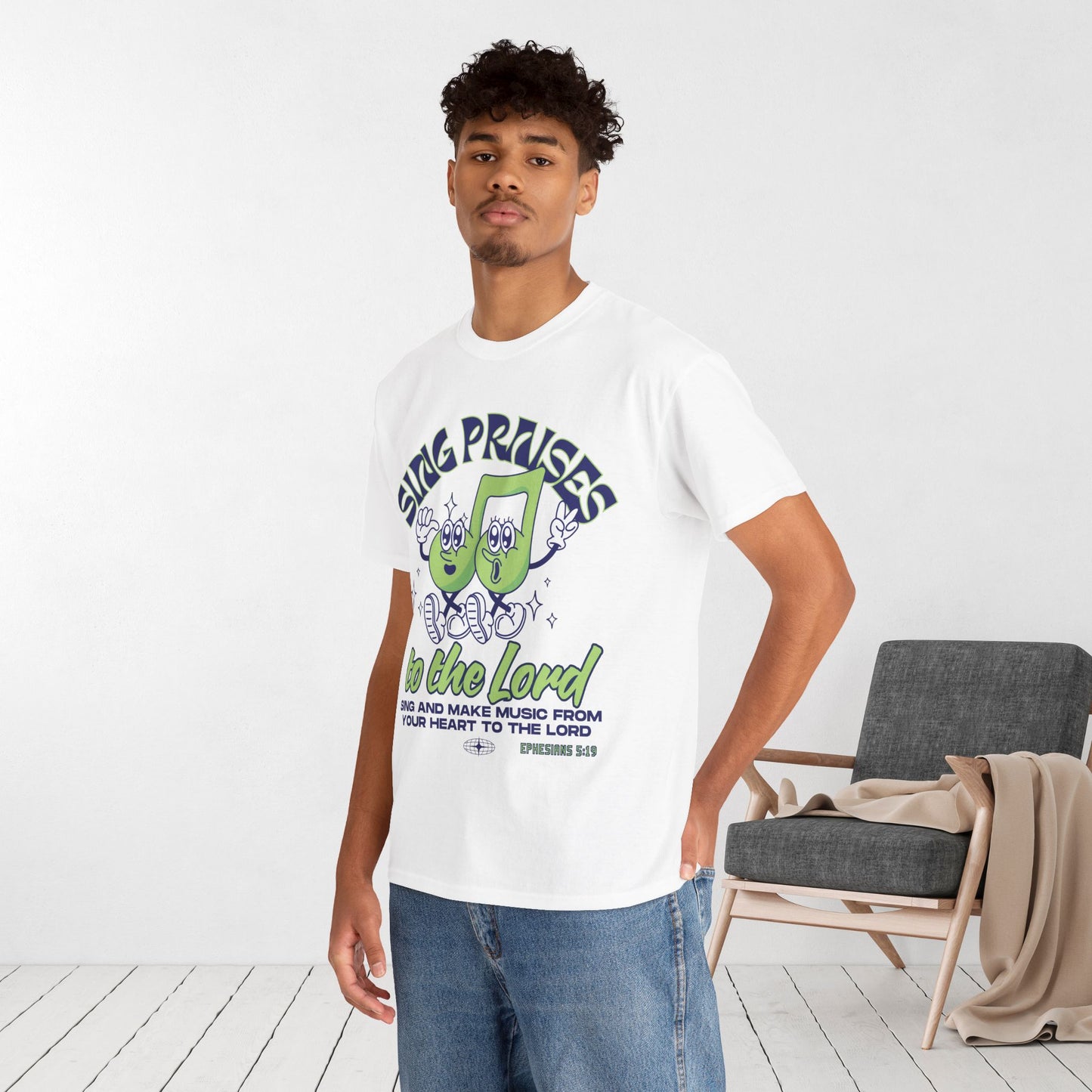 Sing Praises To The Lord Heavy Cotton Tee