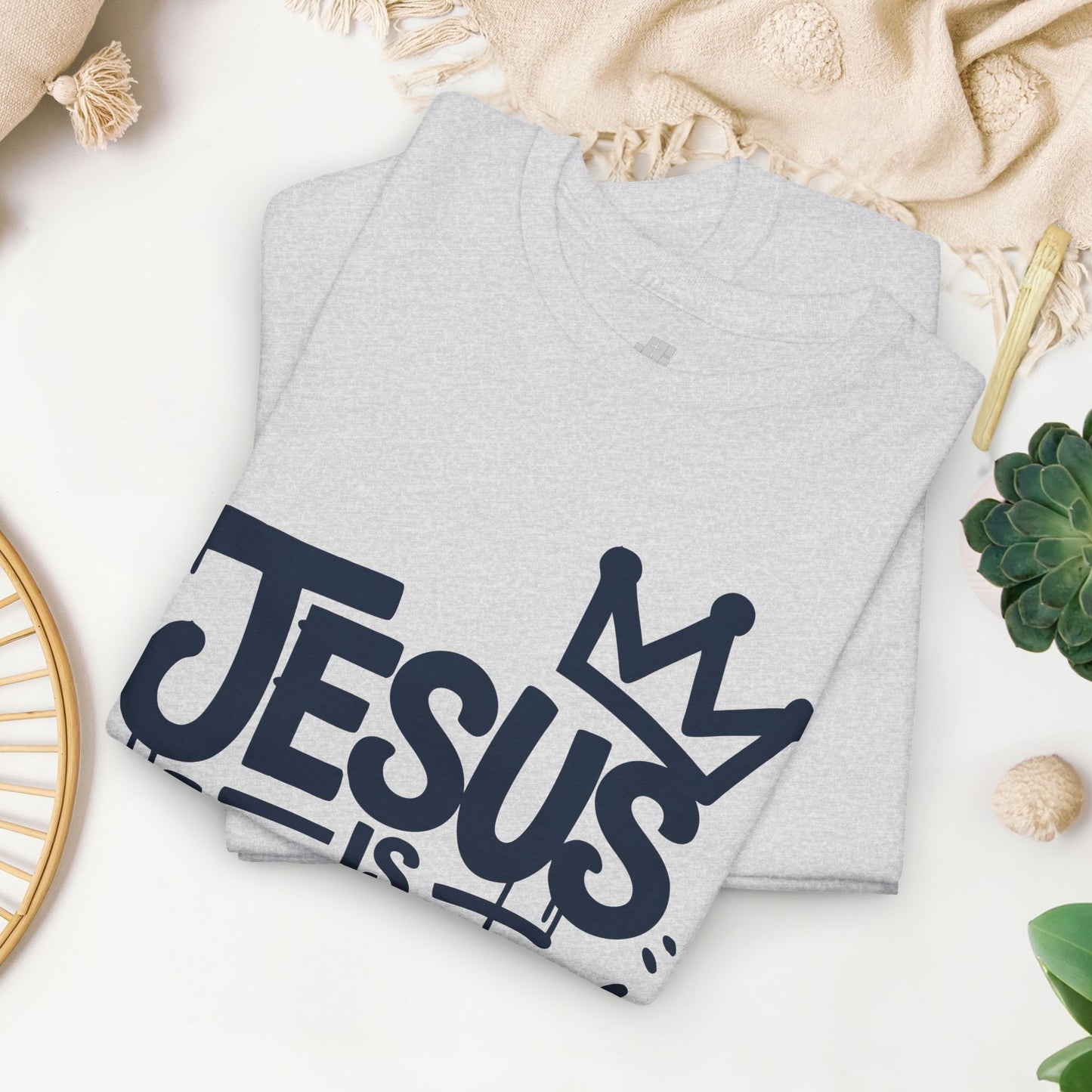 Jesus is King Heavy Cotton Tee