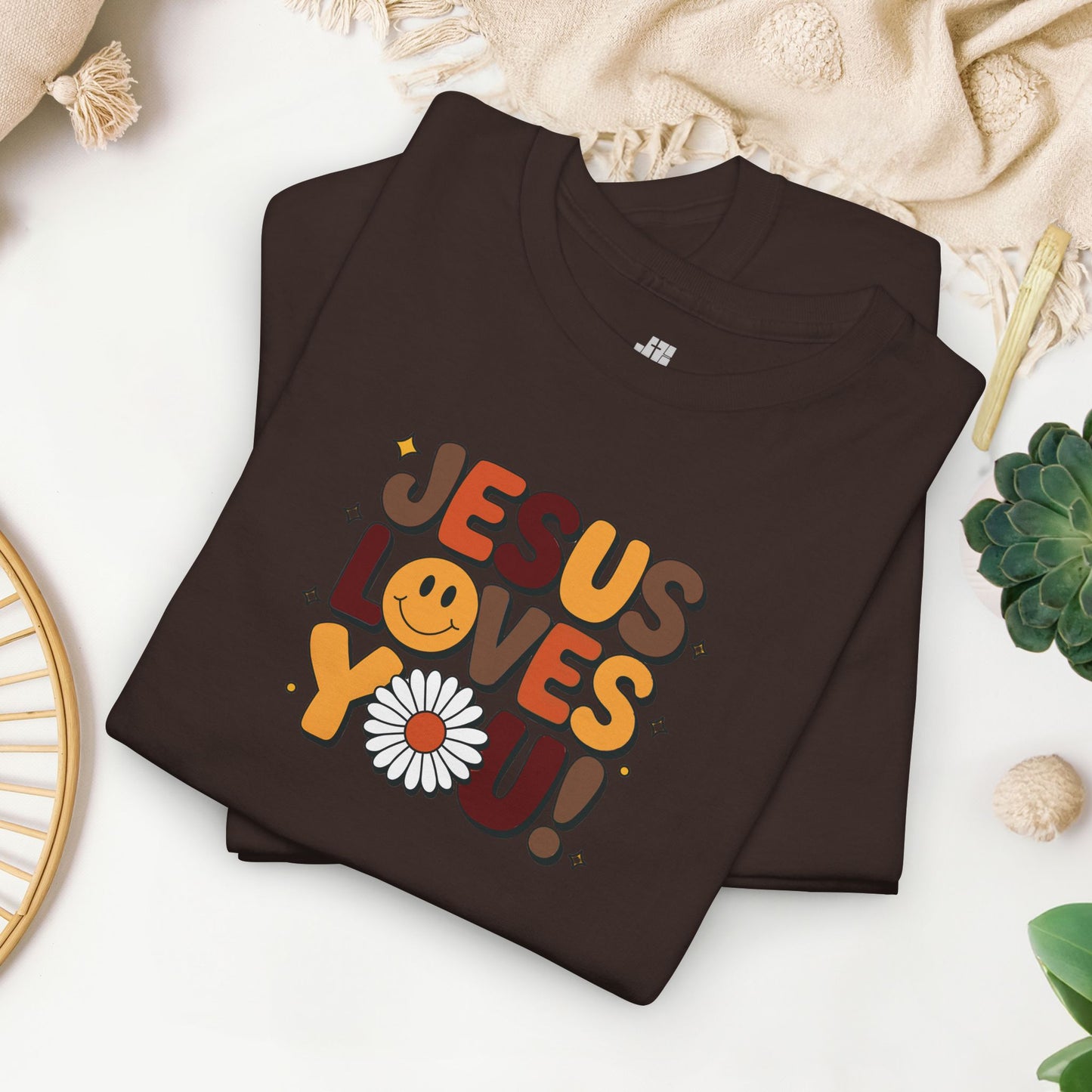 Jesus Loves You Heavy Cotton Tee