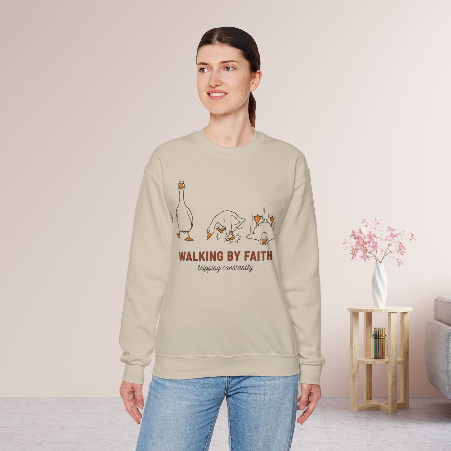 Walking By Faith Tripping Constantly Sweatshirt