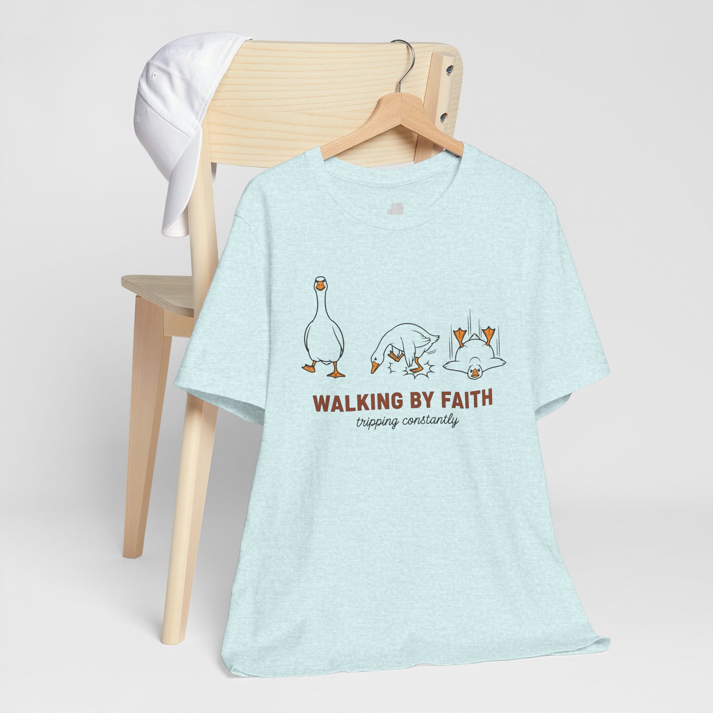 Walking By Faith Tripping Constantly Soft Cotton Tee