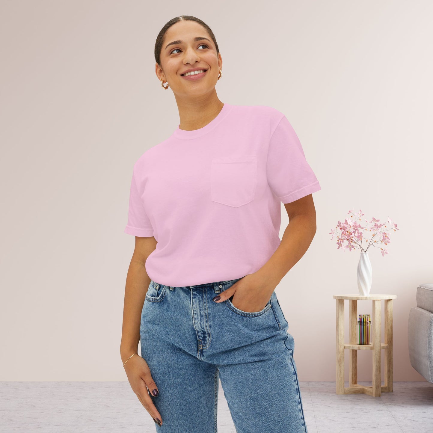 Jesus Always Wins Comfort Colors Pocket T-Shirt
