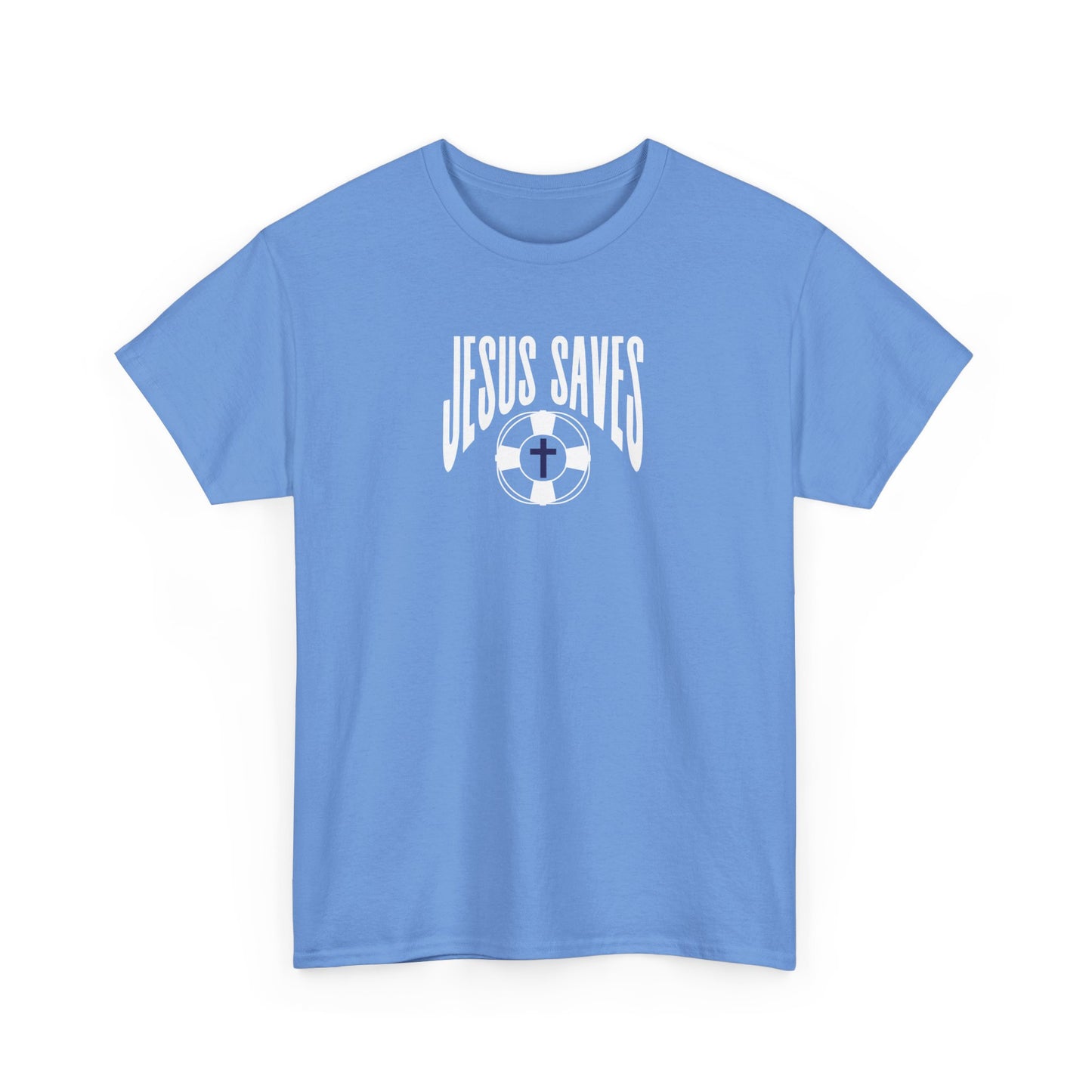 Jesus Saves - My Lifeguard Walks on Water Heavy Cotton Tee