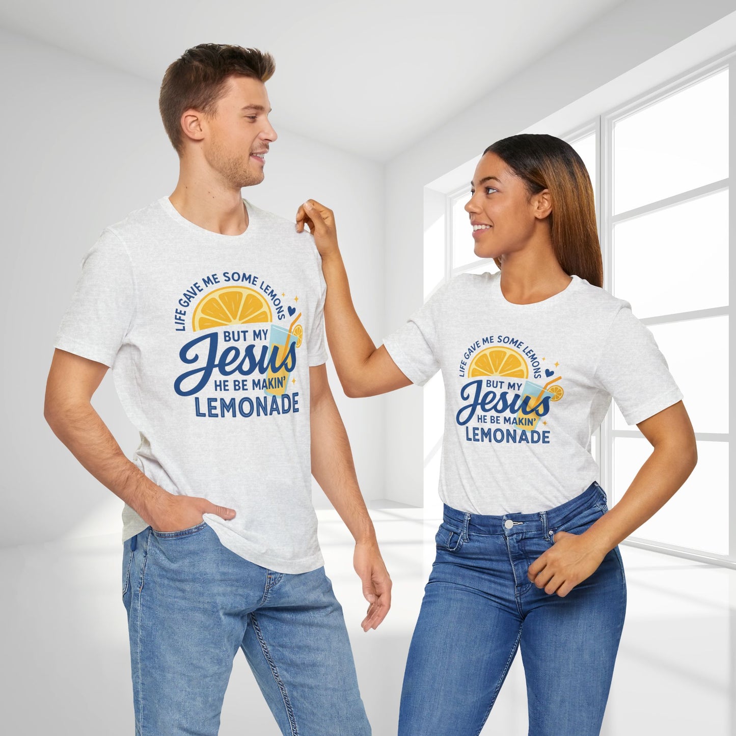 Life Gave Me Lemons But My Jesus Makes Lemonade Soft Cotton Tee