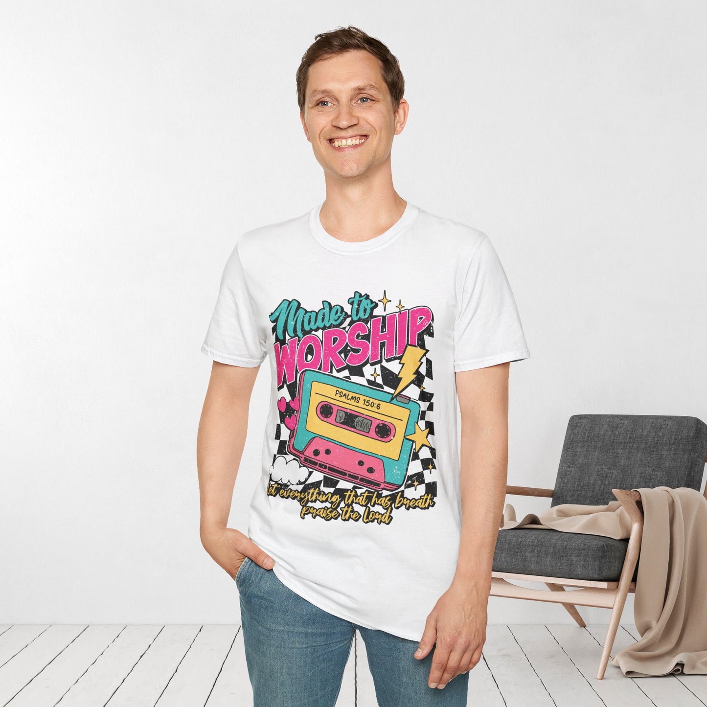 Retro Made to Worship Softstyle T-shirt