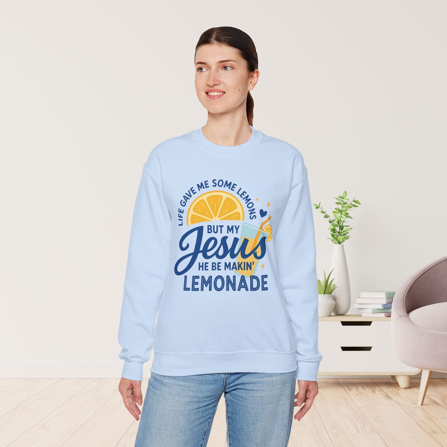 Life Gave Me Lemons But My Jesus Makes Lemonade Sweatshirt - Christian Pullover