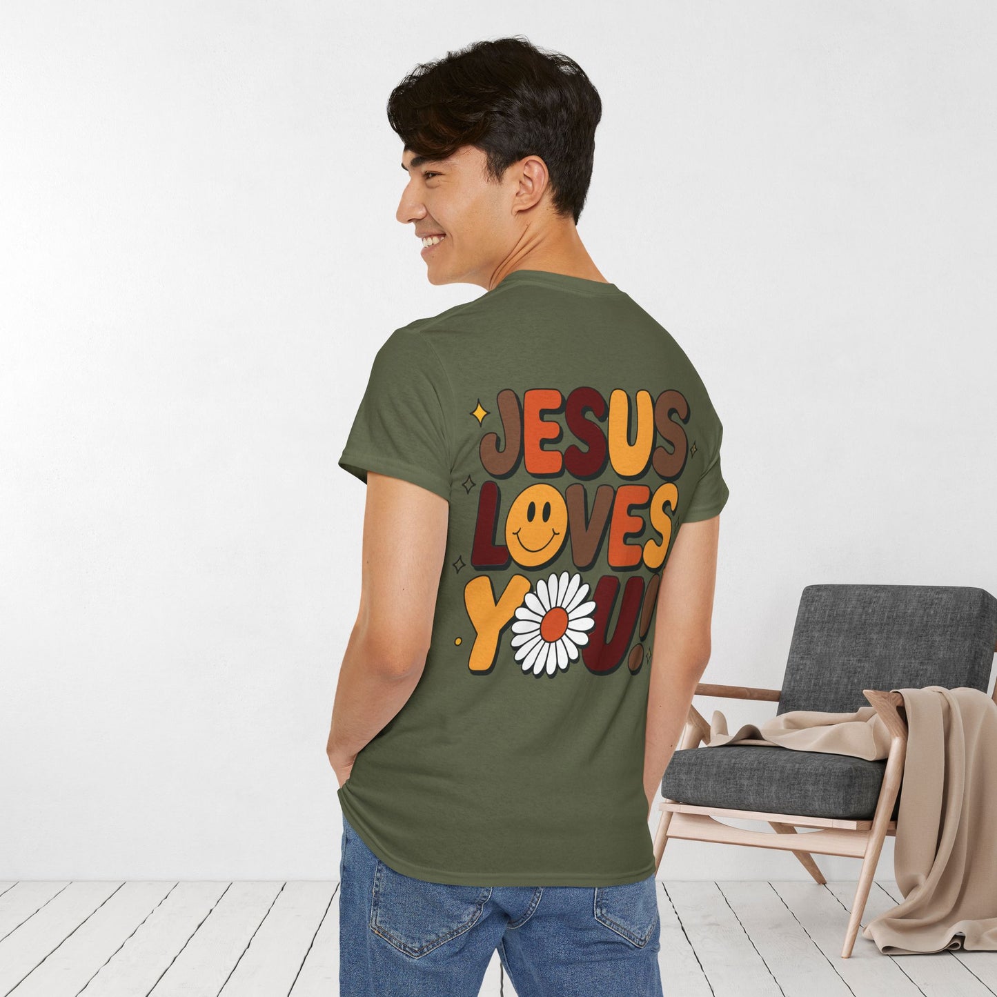 Jesus Loves You Heavy Cotton Tee