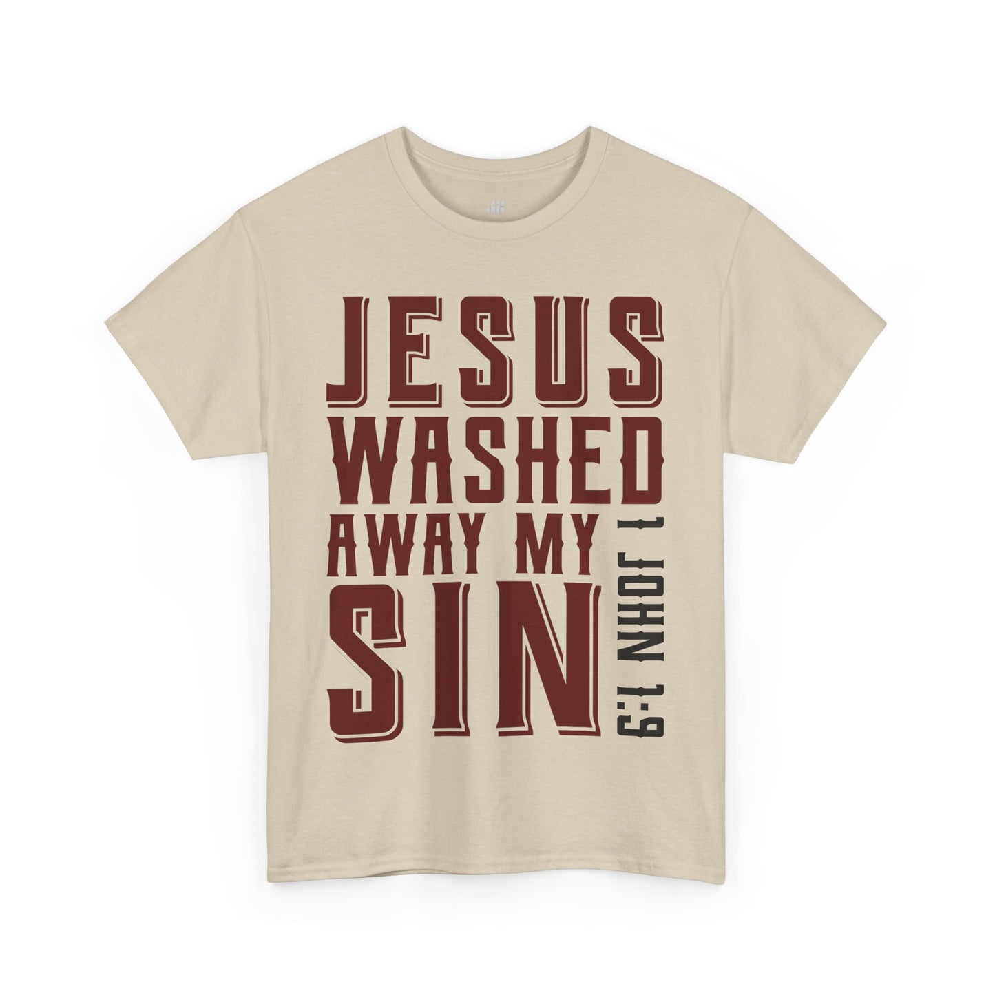 Jesus Washed Away My Sin Heavy Cotton Tee