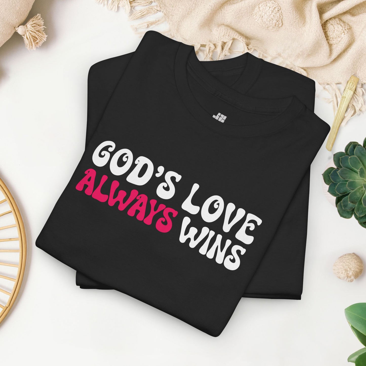 God's Love Always Wins Heavy Cotton Tee