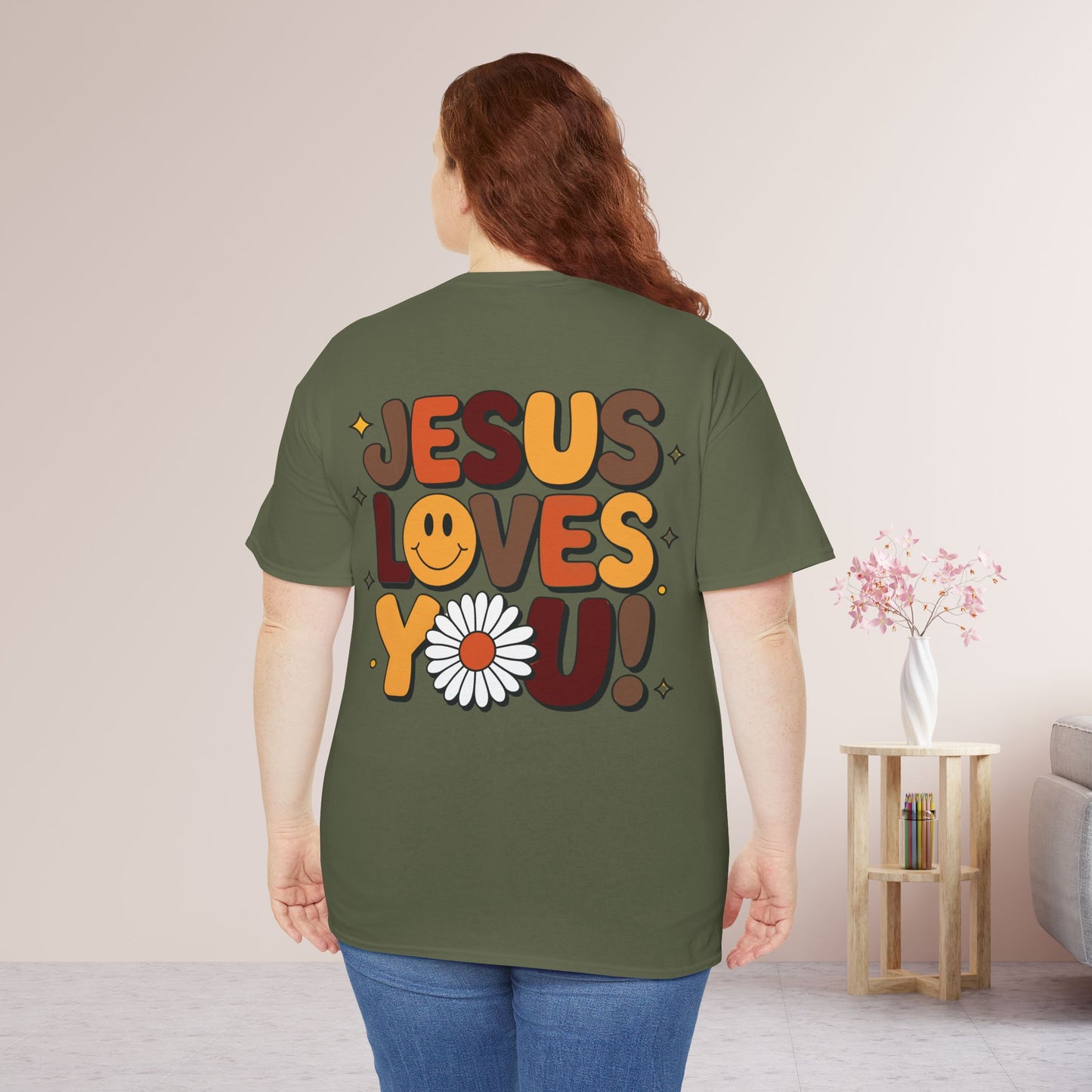 Jesus Loves You Heavy Cotton Tee