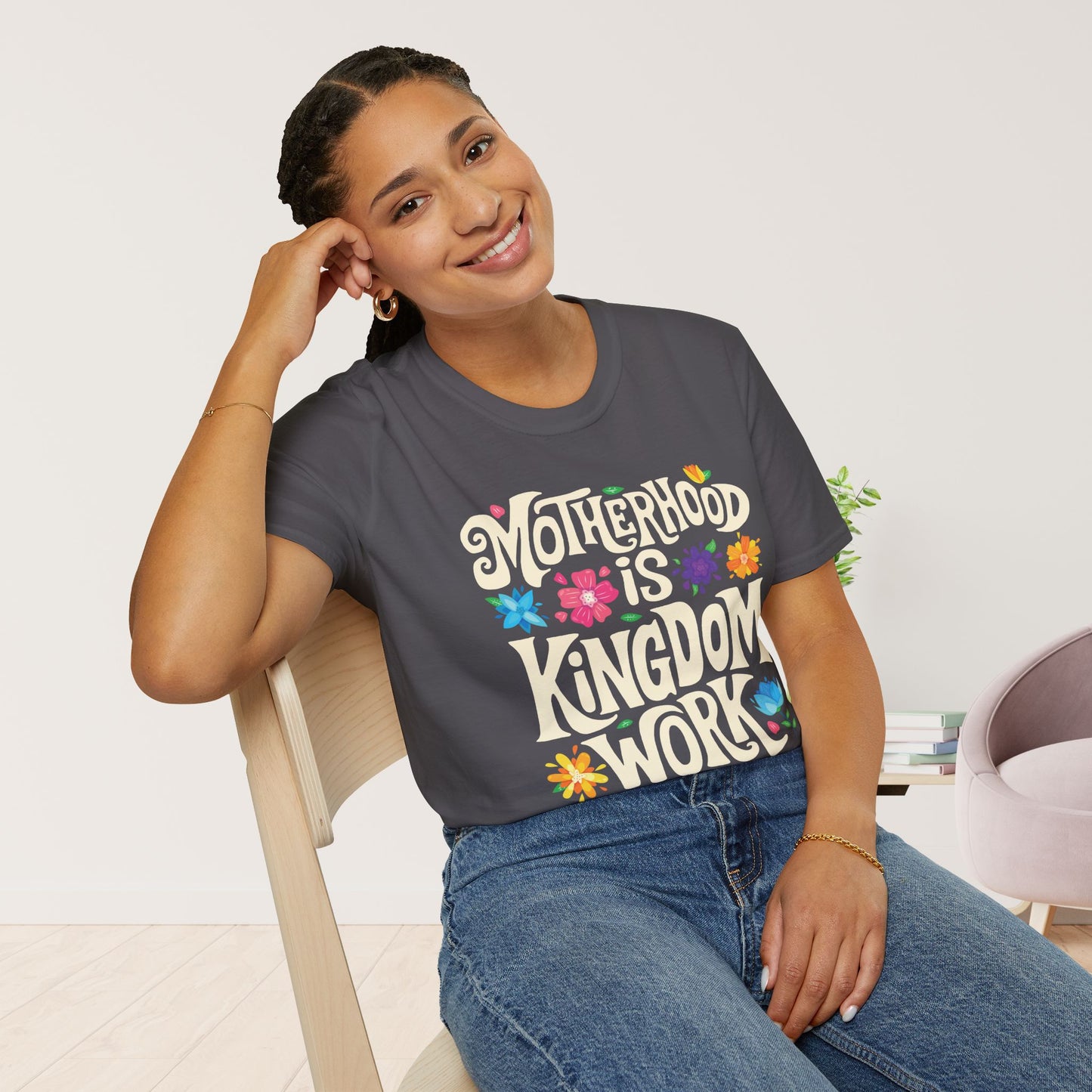 Motherhood is Kingdom Work Softstyle T-shirt