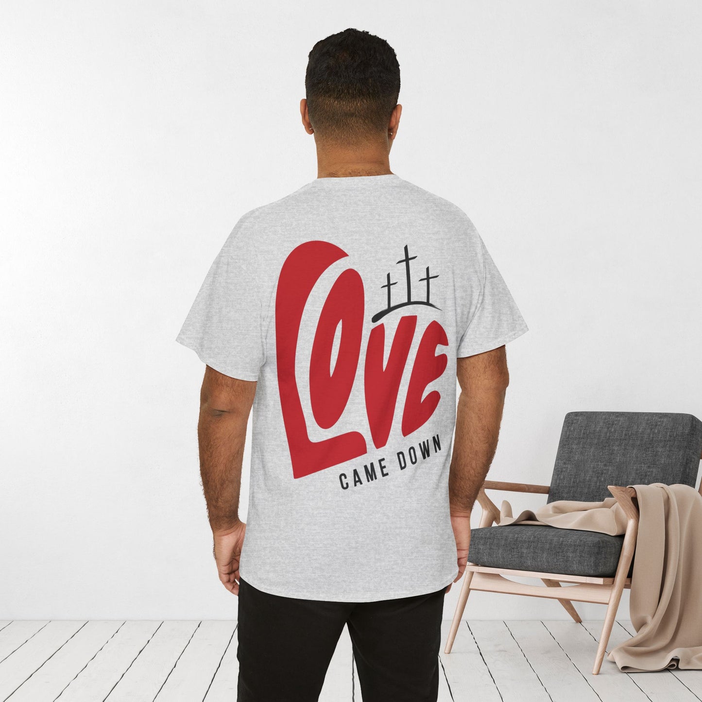 Love Came Down Heavy Cotton Tee - Luke 2:11