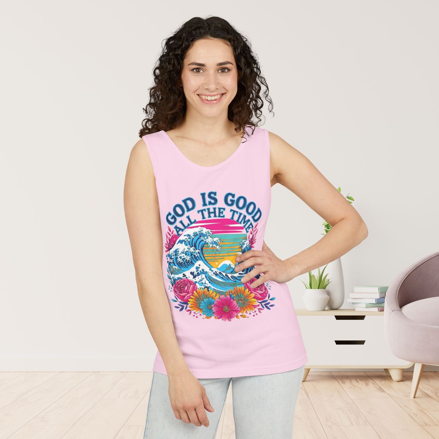 God is Good All The Time Comfort Colors Garment-Dyed Tank Top