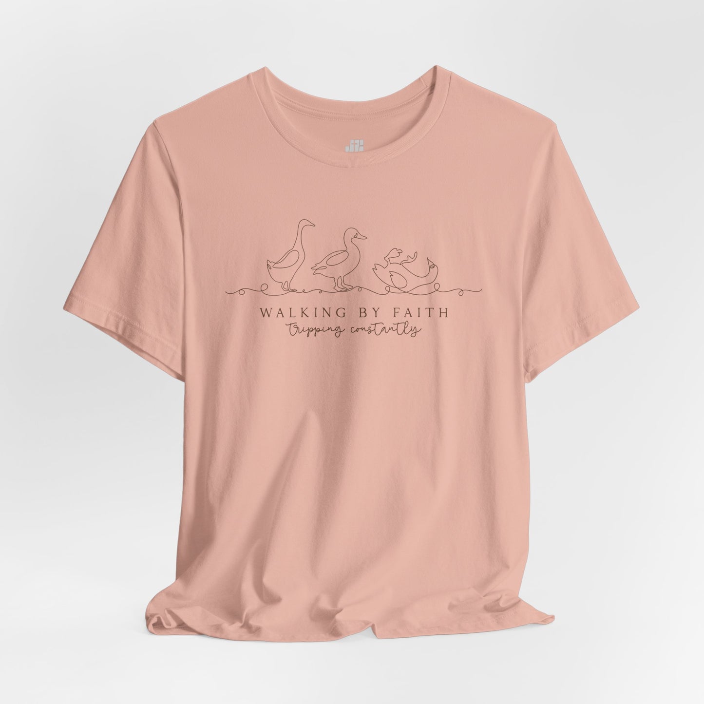 Walking By Faith Tripping Constantly Soft Cotton Tee