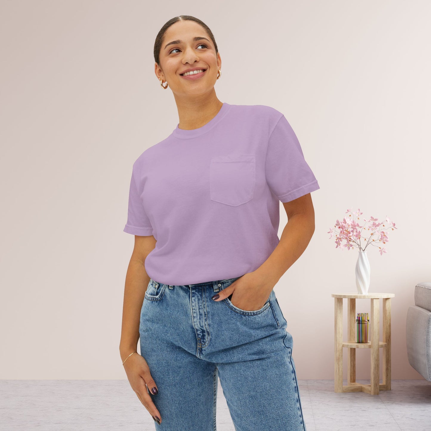 Not Luck Just God Comfort Colors Pocket T-Shirt