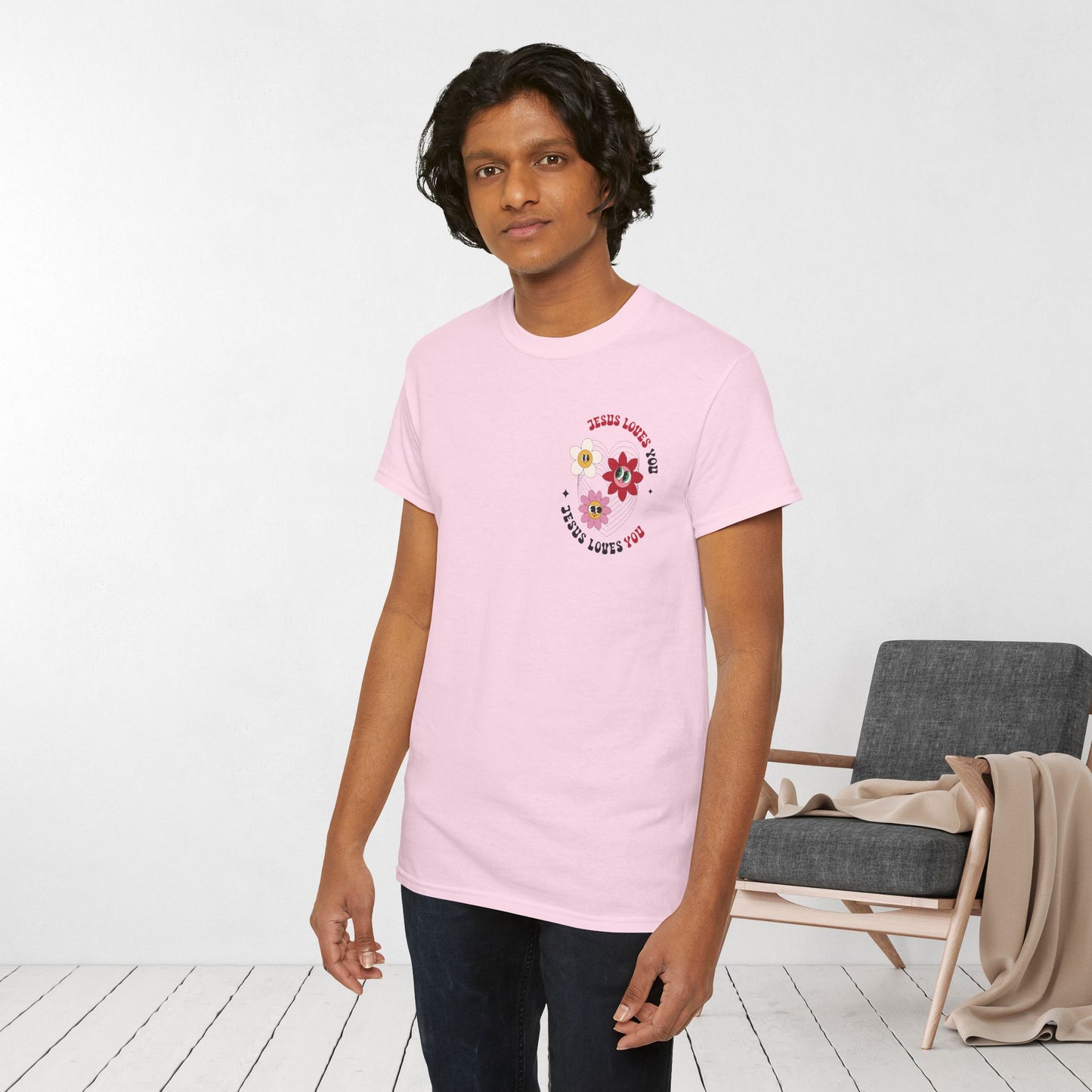 Jesus Loves You Heavy Cotton Tee