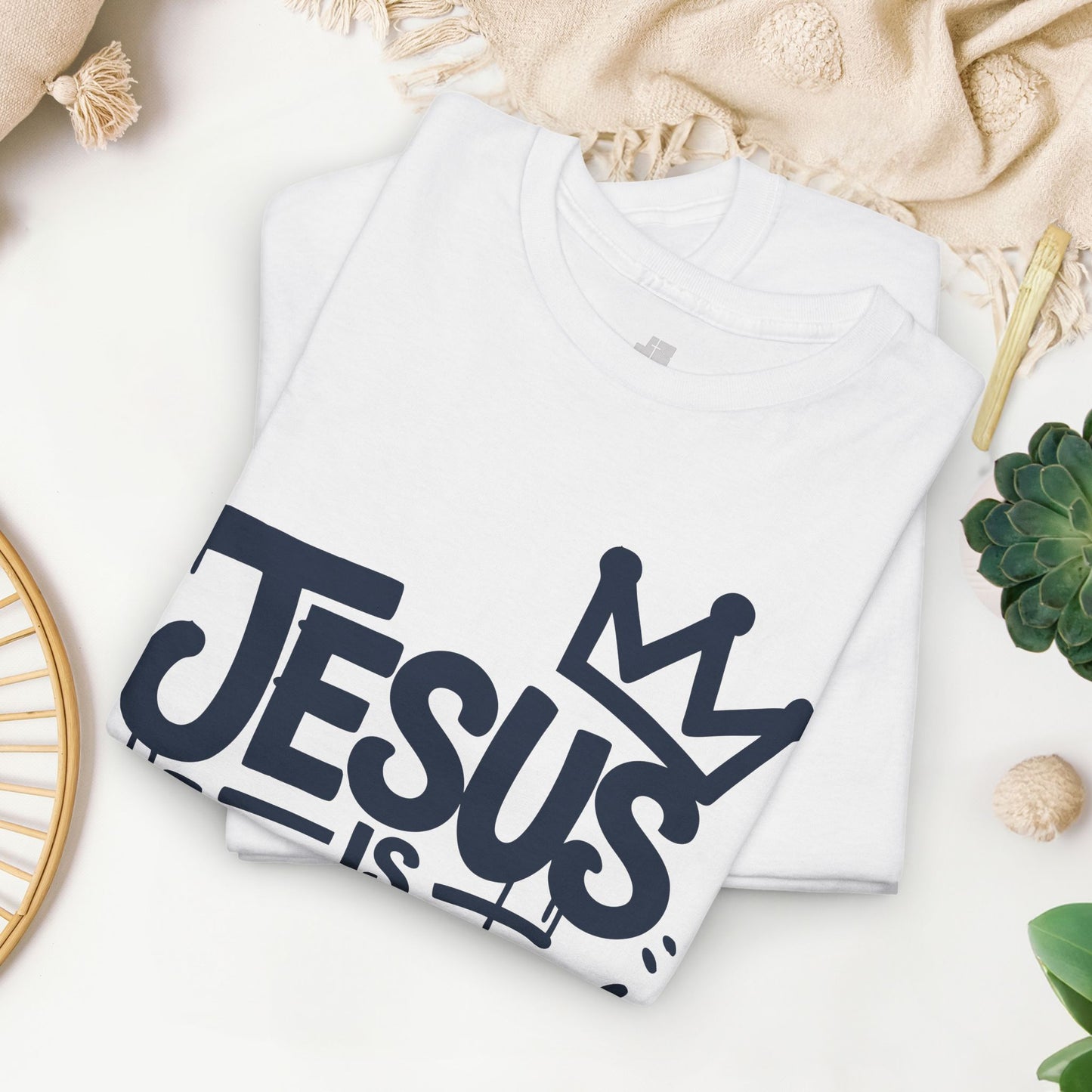 Jesus is King Heavy Cotton Tee