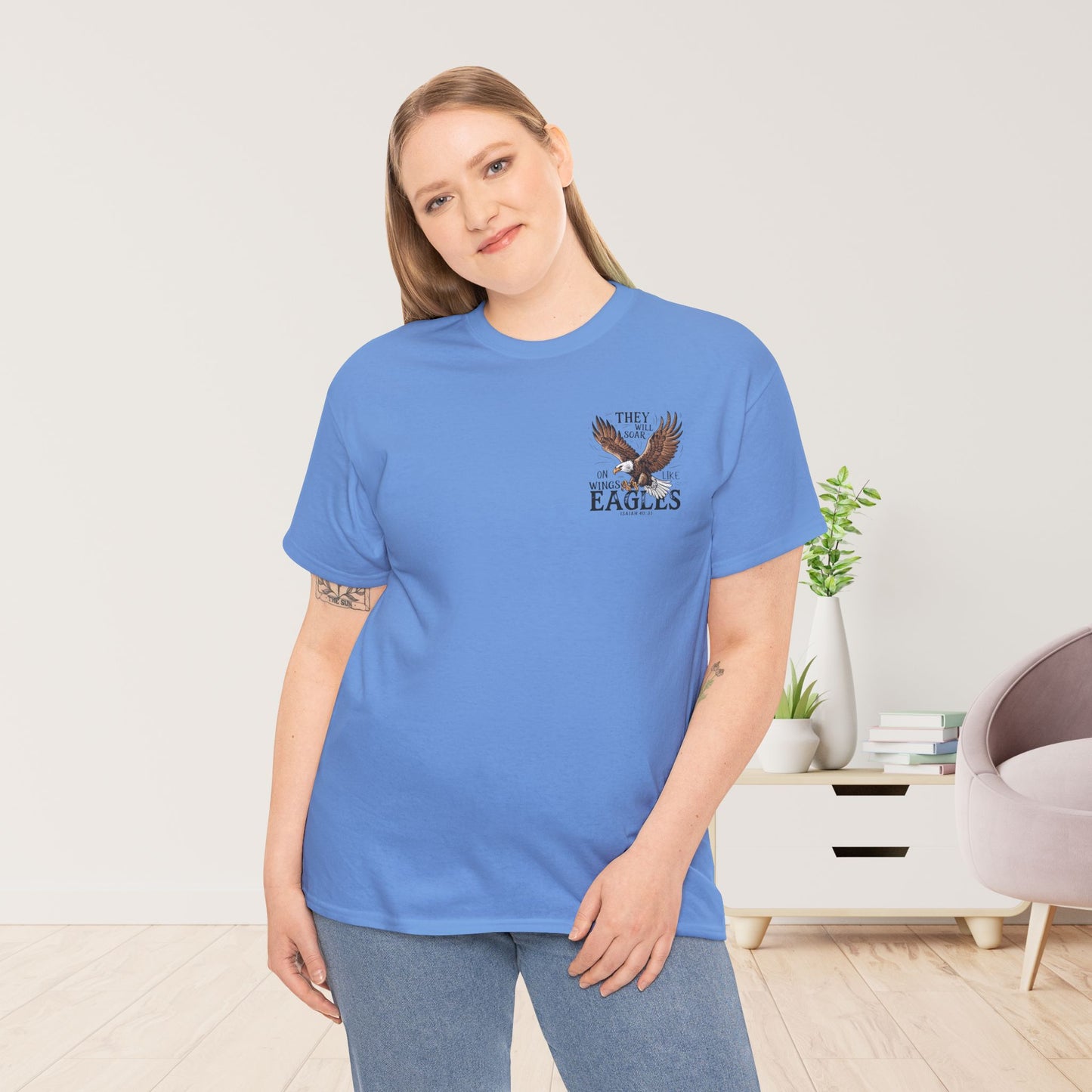 They Will Soar on Wings Like Eagles Heavy Cotton Tee