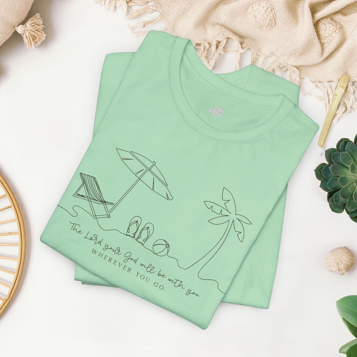 The Lord Your God Will Be With You Wherever You Go Soft Cotton Tee