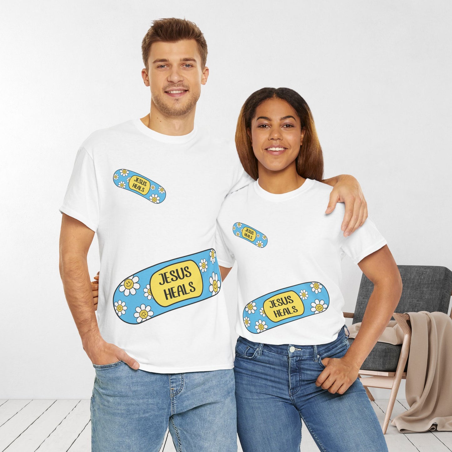 Jesus Heals Heavy Cotton Tee