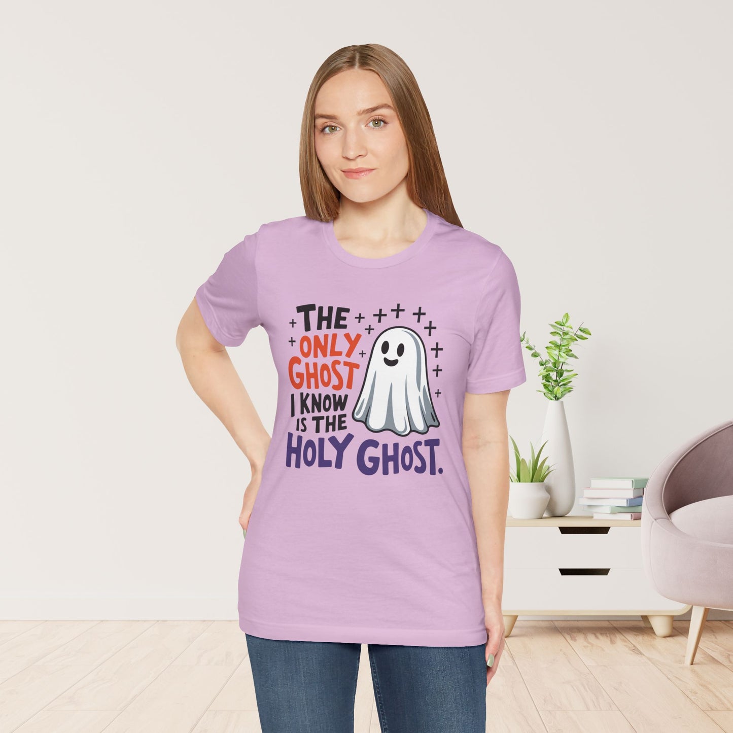 The Only Ghost I Know Is The Holy Ghost Soft Cotton Tee - Christian Shirt