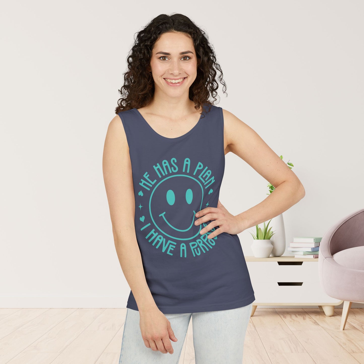 He Has a Plan I Have a Purpose Comfort Colors Garment-Dyed Tank Top