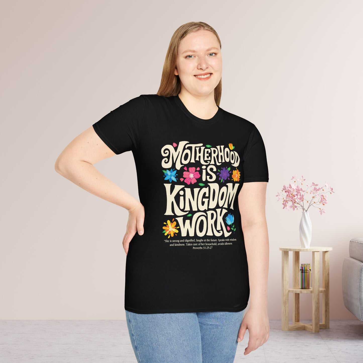 Motherhood is Kingdom Work Softstyle T-shirt