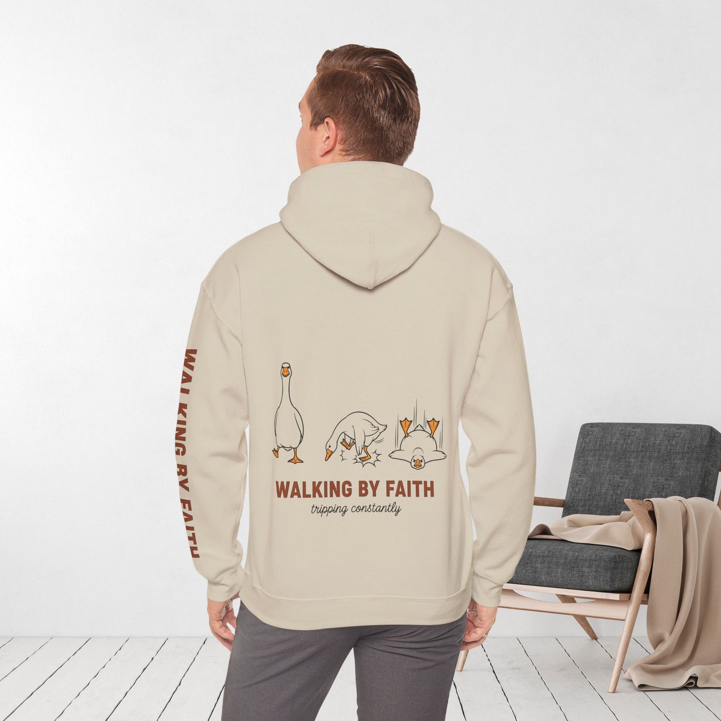Walking By Faith Tripping Constantly Hoodie