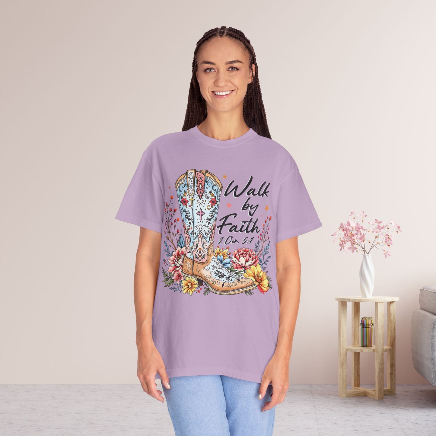 Walk By Faith Comfort Colors Shirt