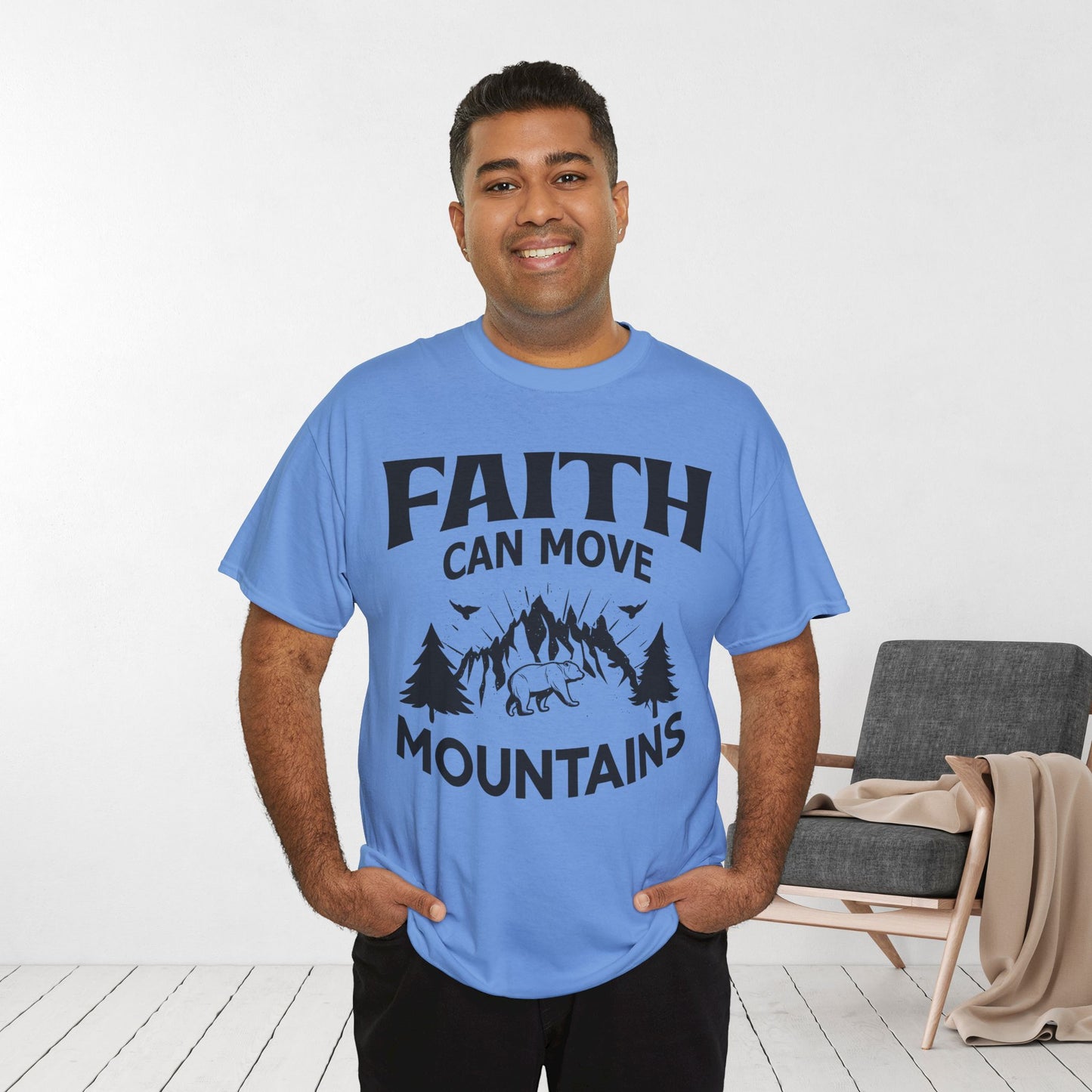 Faith Can Move Mountains Heavy Cotton Tee