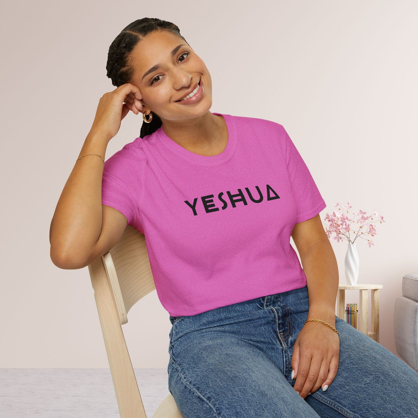 Unisex YESHUA Softstyle T-shirt - Minimalist Christian Shirt
