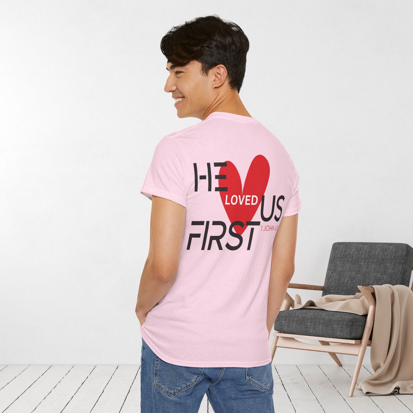 He Loved Us First Heavy Cotton Tee