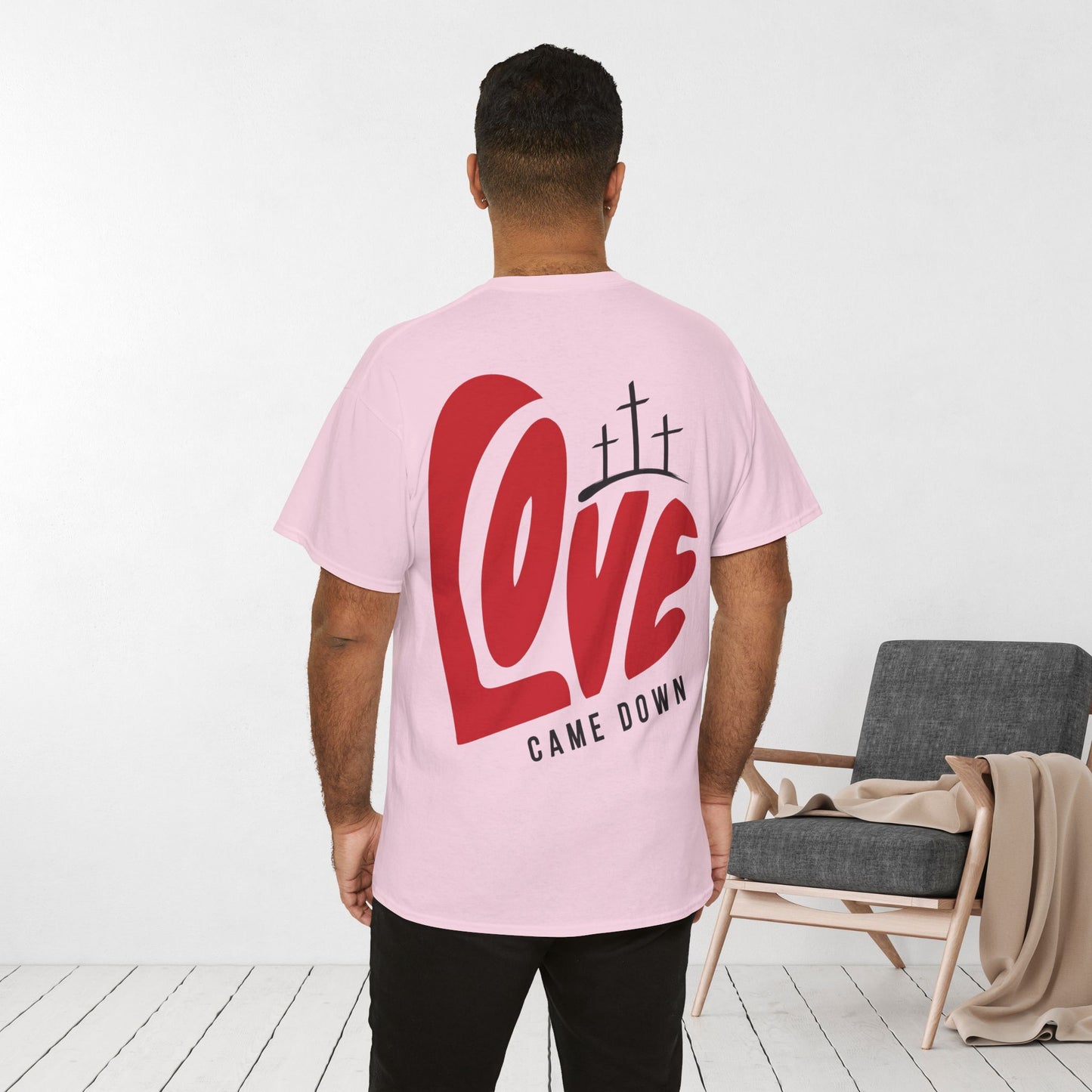 Love Came Down Heavy Cotton Tee - Luke 2:11
